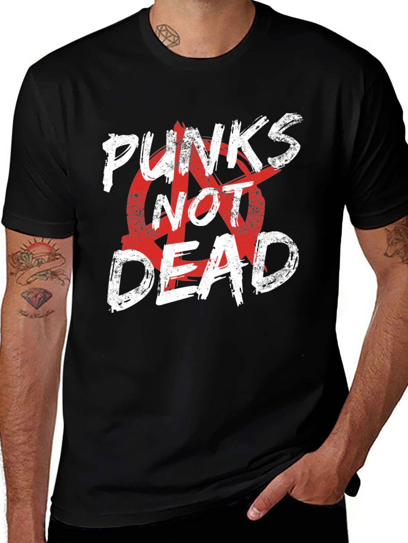 Punks Not Dead T-Shirt - Anarchy Symbol Tee