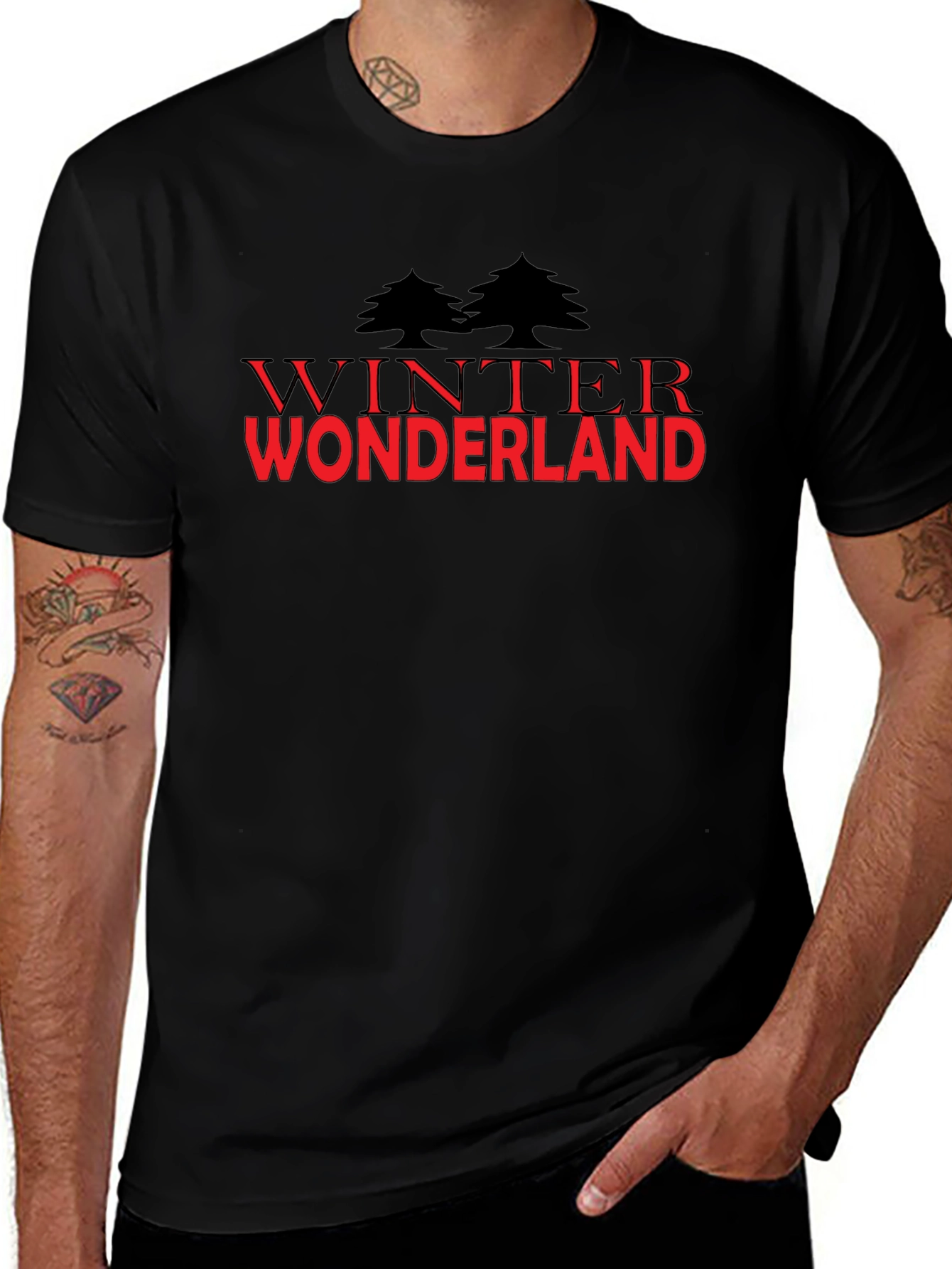 Variant 29 of Winter Wonderland Graphic Tee - Black