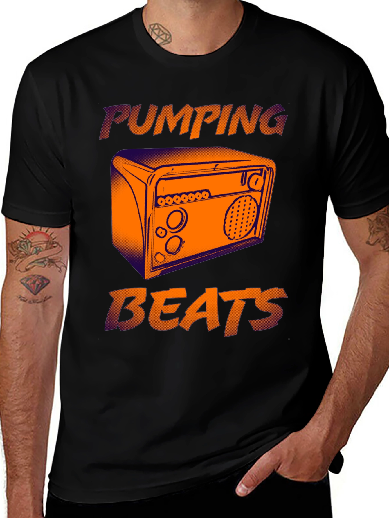 Variant 3 of Retro Radio Beats T-Shirt