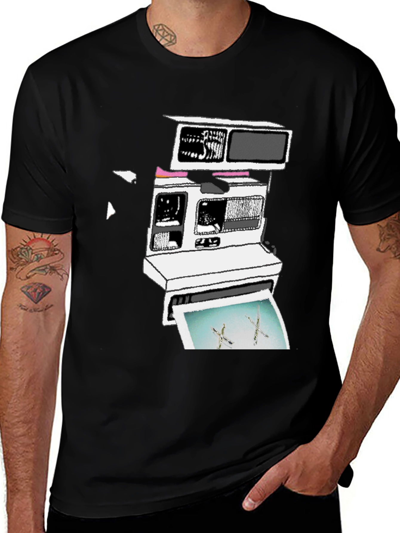 Variant 13 of Retro Camera Graphic Tee - Classic Instant Camera Design