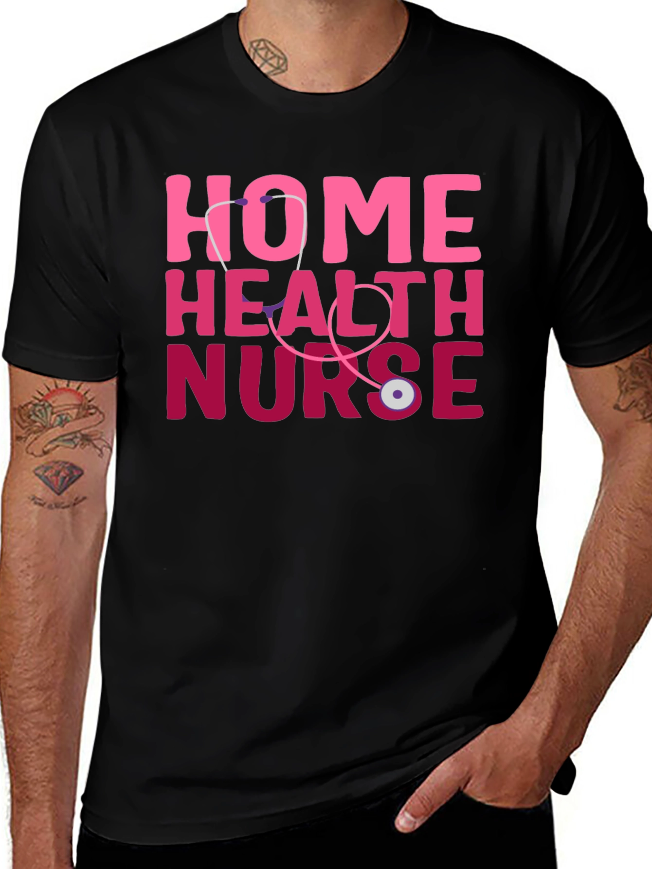 Variant 17 of Home Health Nurse Graphic T-Shirt