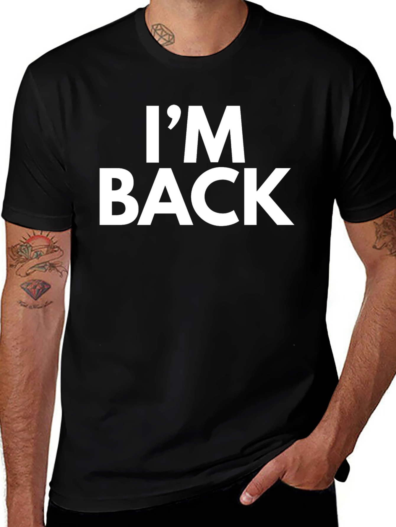 Variant 6 of I'm Back Men's T-Shirt - Bold Statement Tee