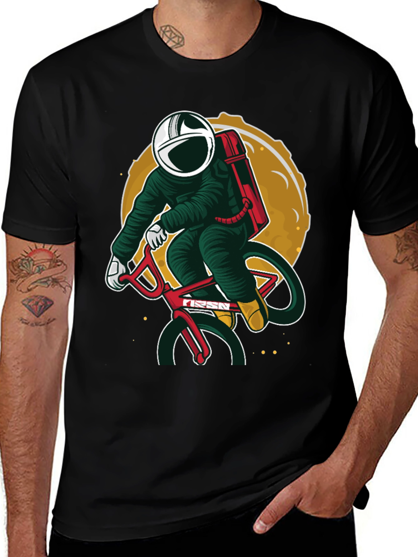 Variant 26 of Astronaut Biker Graphic T-Shirt
