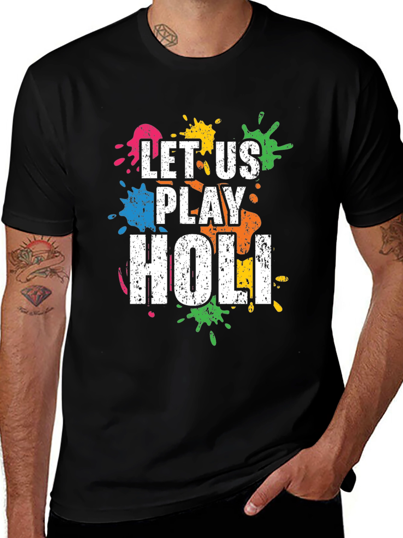Let's Play Holi T-Shirt - Colorful Celebration Tee