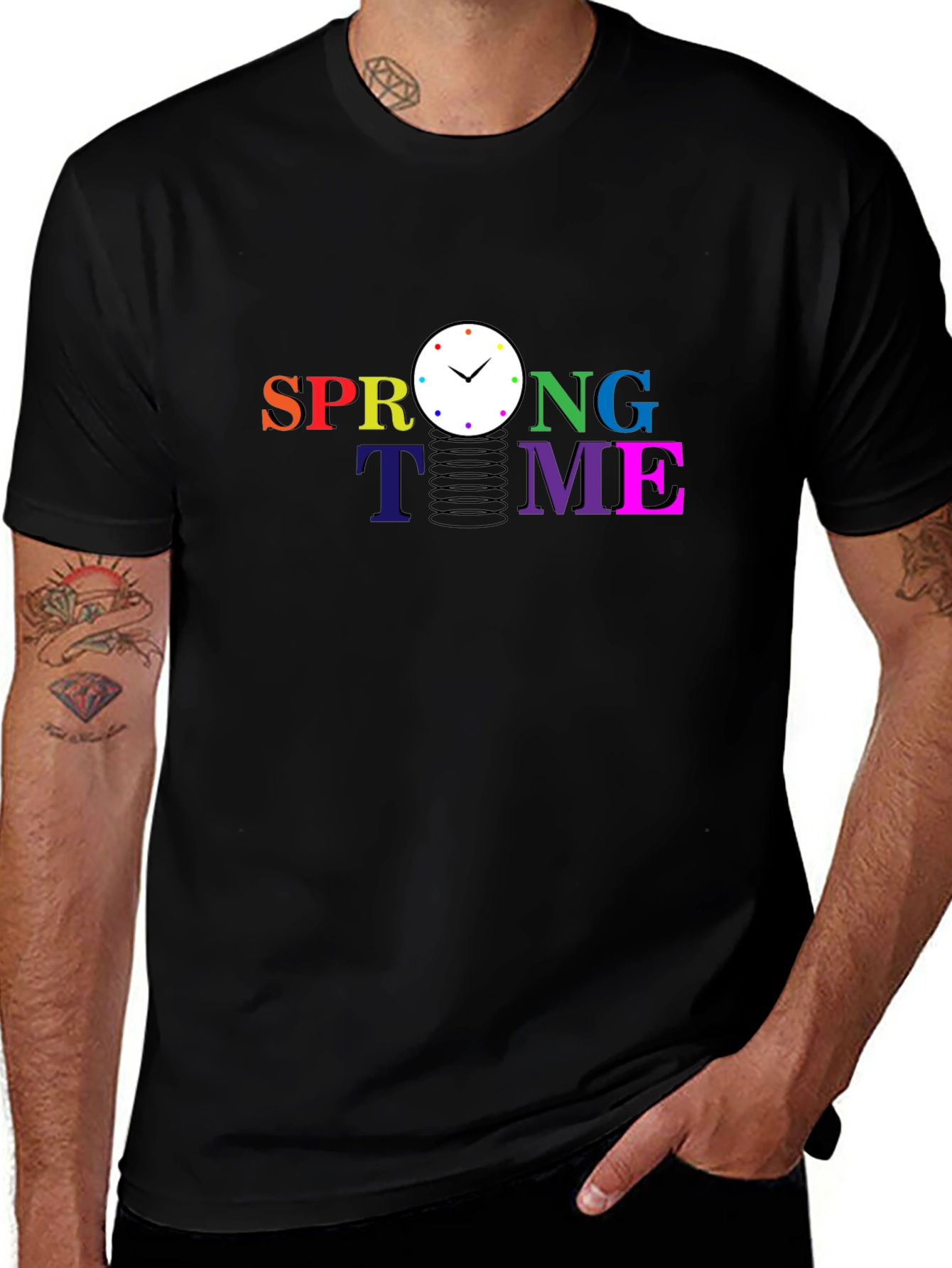 Variant 29 of Spring Time Graphic T-Shirt - Colorful Design