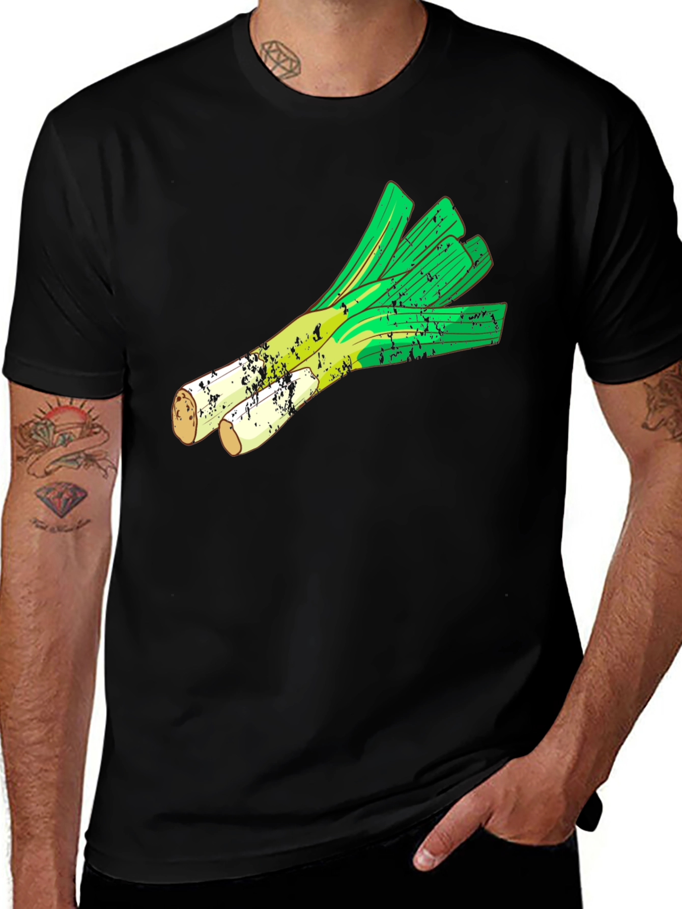 Variant 30 of Leek Graphic Tee - Fresh Vegetable T-Shirt
