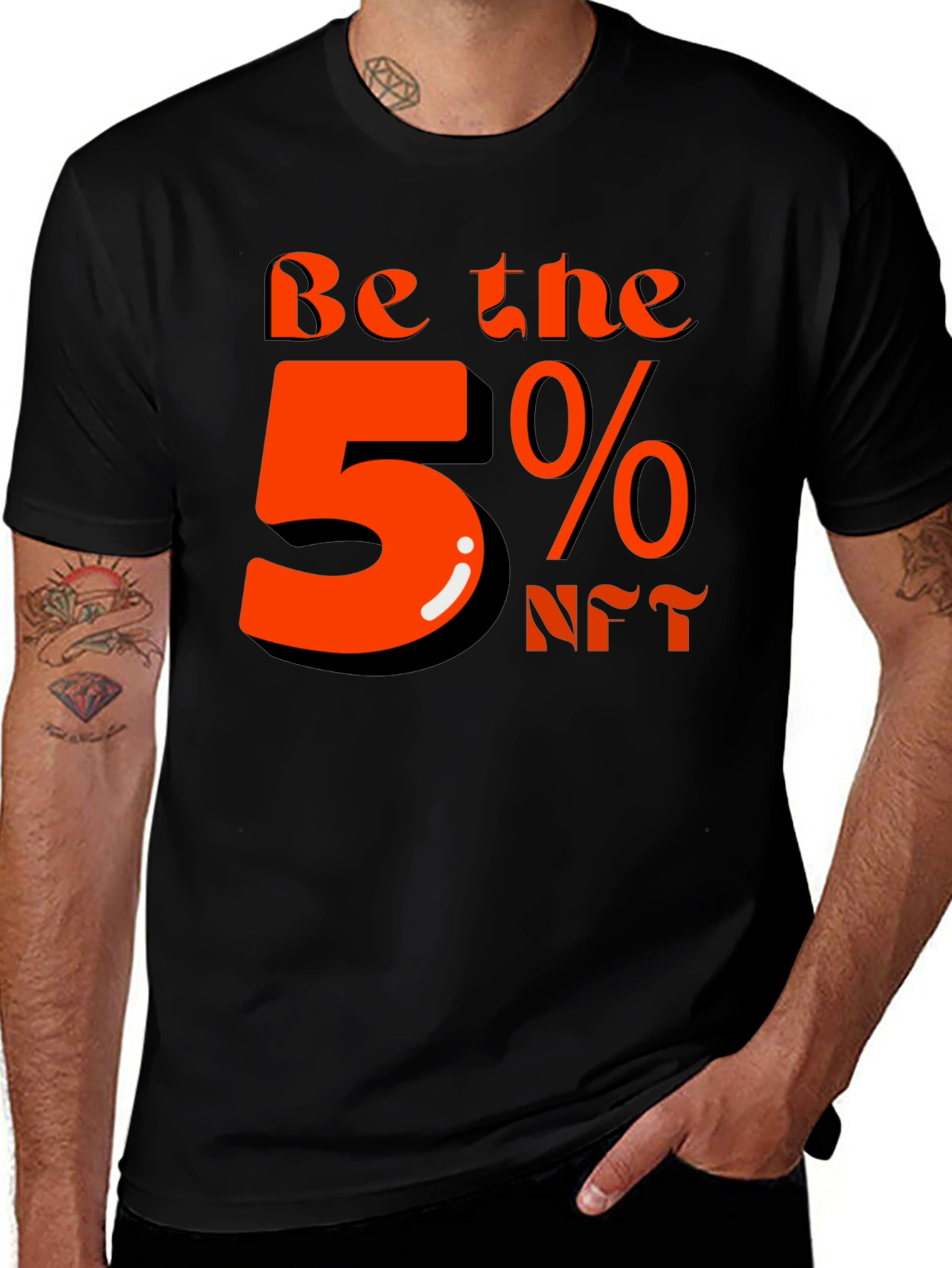 Be the 5% NFT Graphic T-Shirt - Black