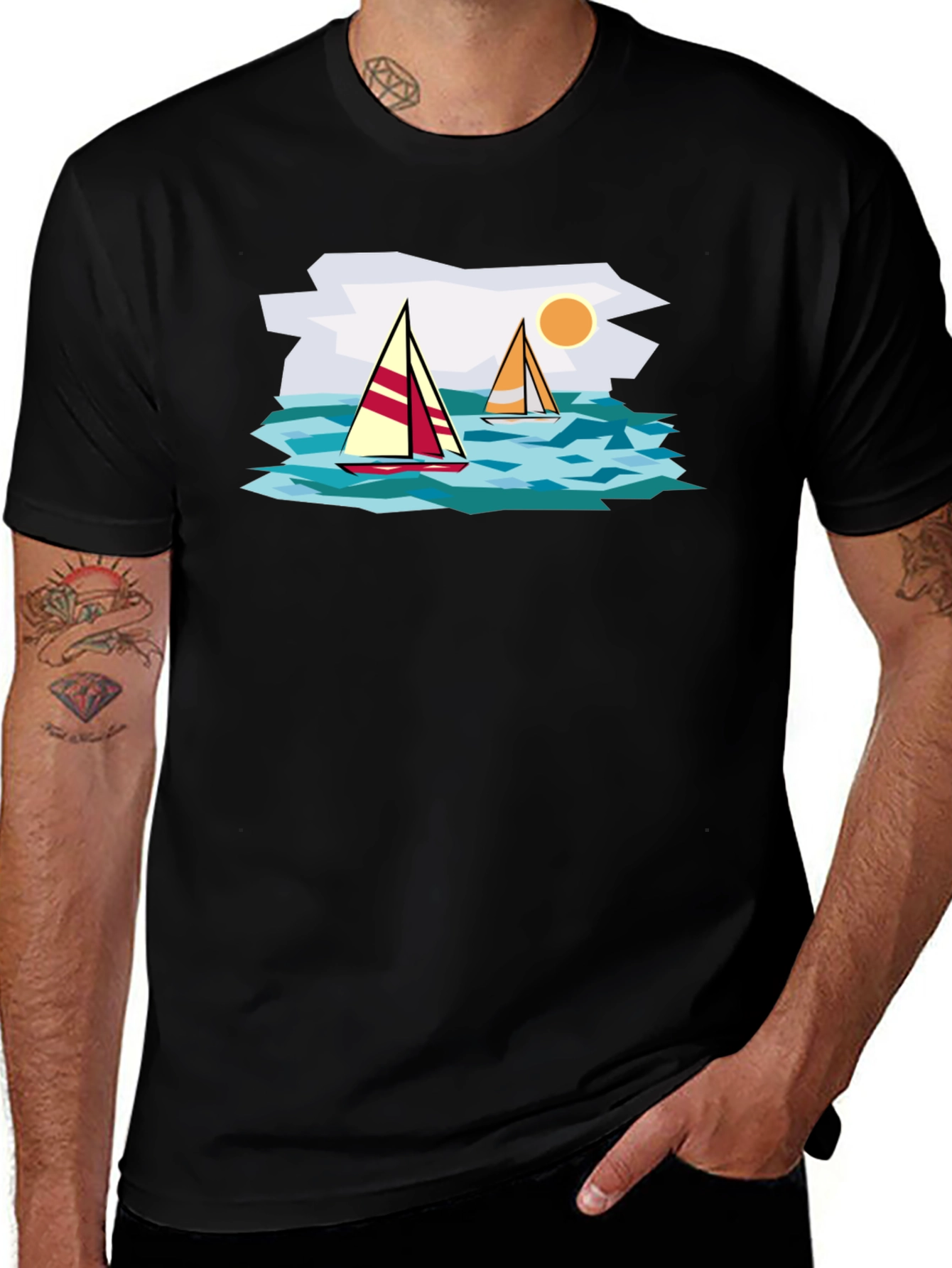 Variant 29 of Sailboat Graphic Tee - Nautical Adventure