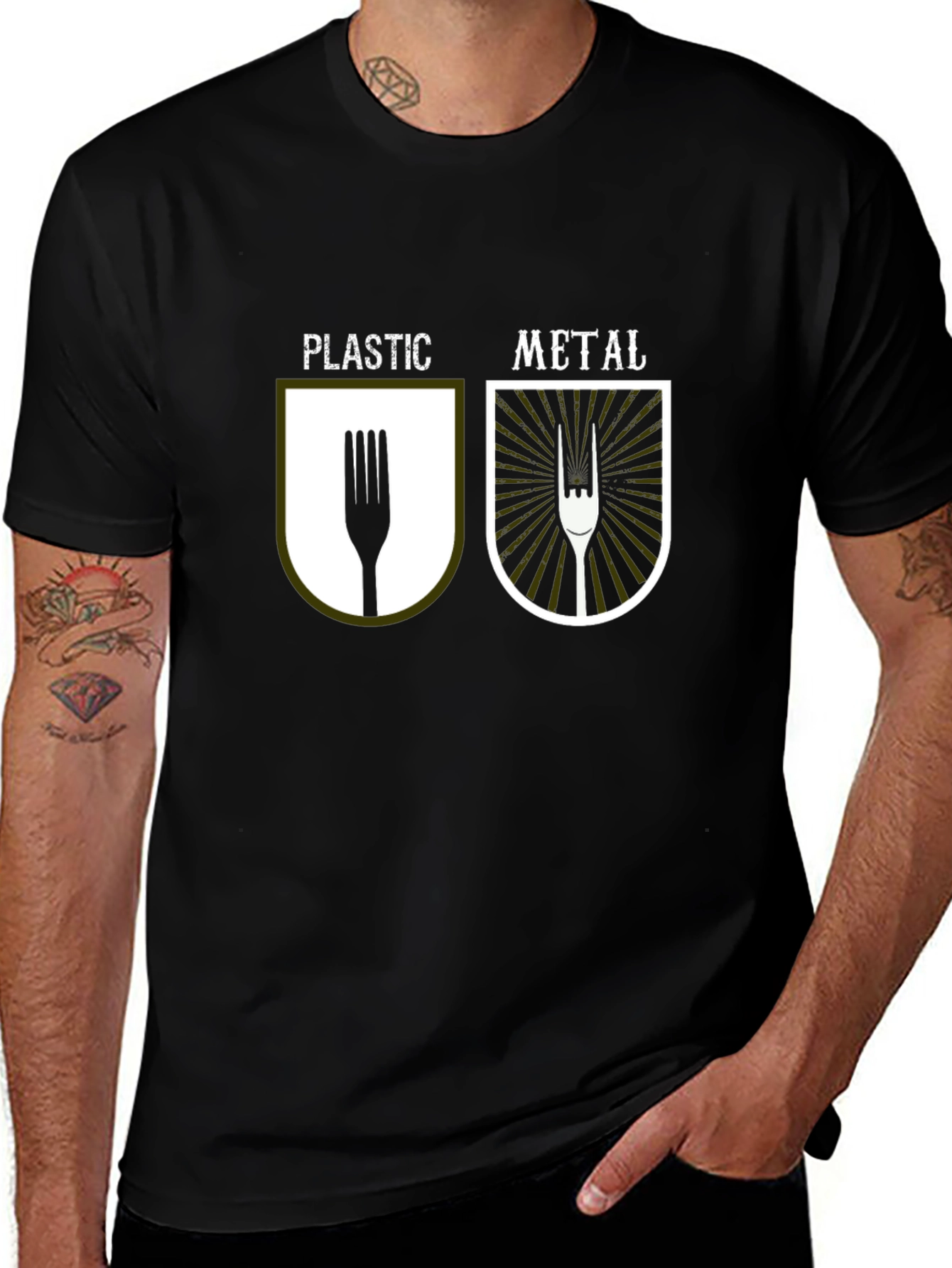 Variant 7 of Plastic Metal Fork T-Shirt