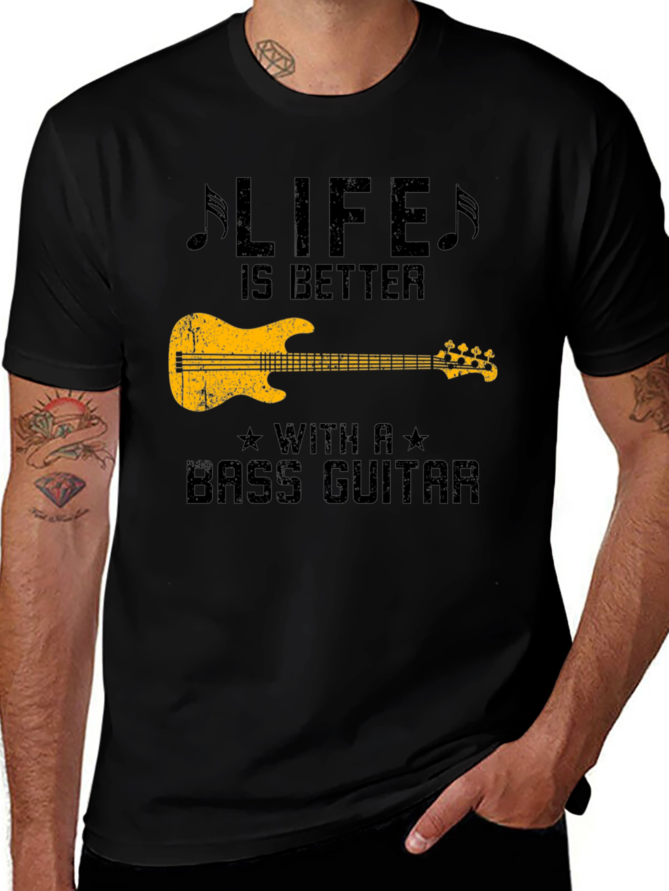 Variant 28 of Life is Better With A Bass Guitar Graphic Tee