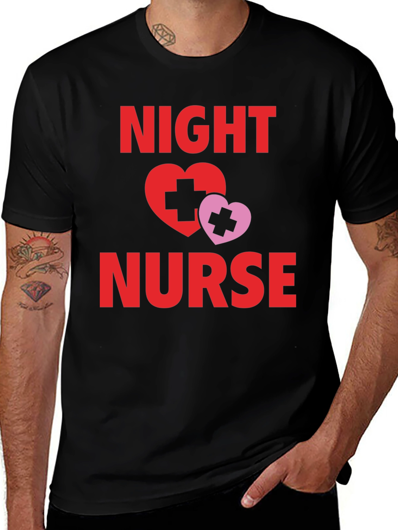 Variant 11 of Night Nurse T-Shirt - Heart Design