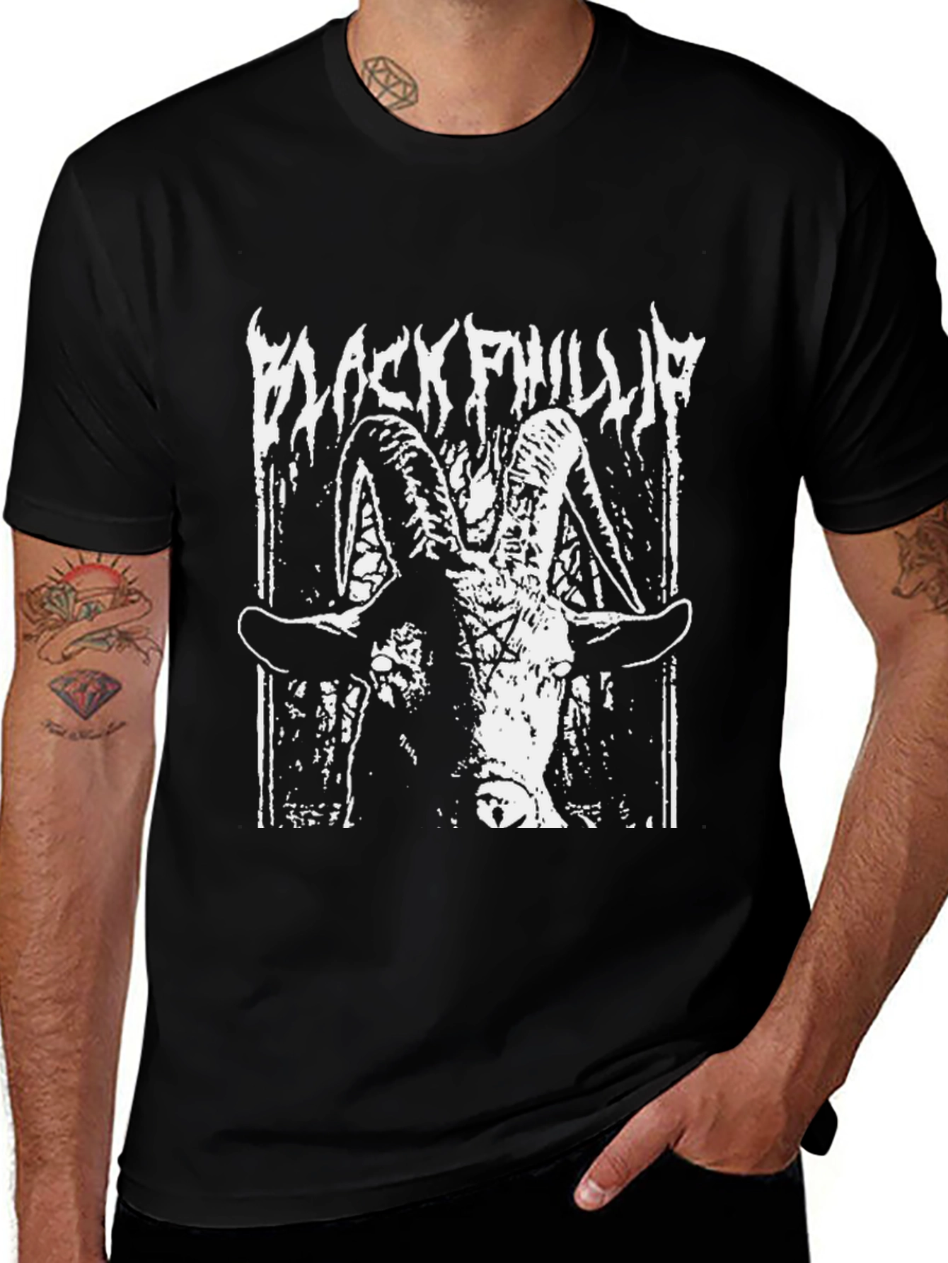 Black Phillip Goat T-Shirt - Gothic Metal Tee