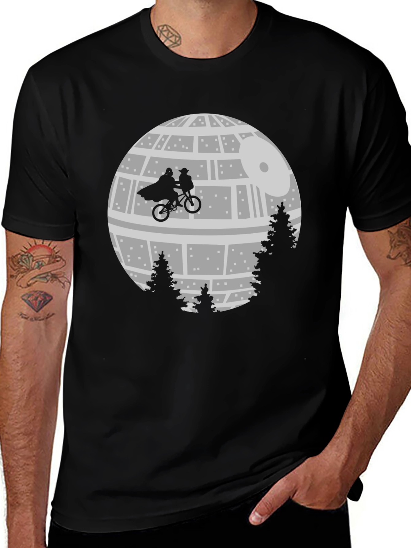 Star Wars ET Death Star Black T-Shirt
