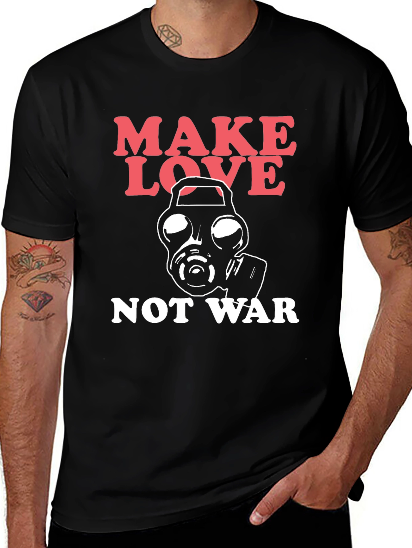 Variant 7 of Make Love Not War Graphic Tee
