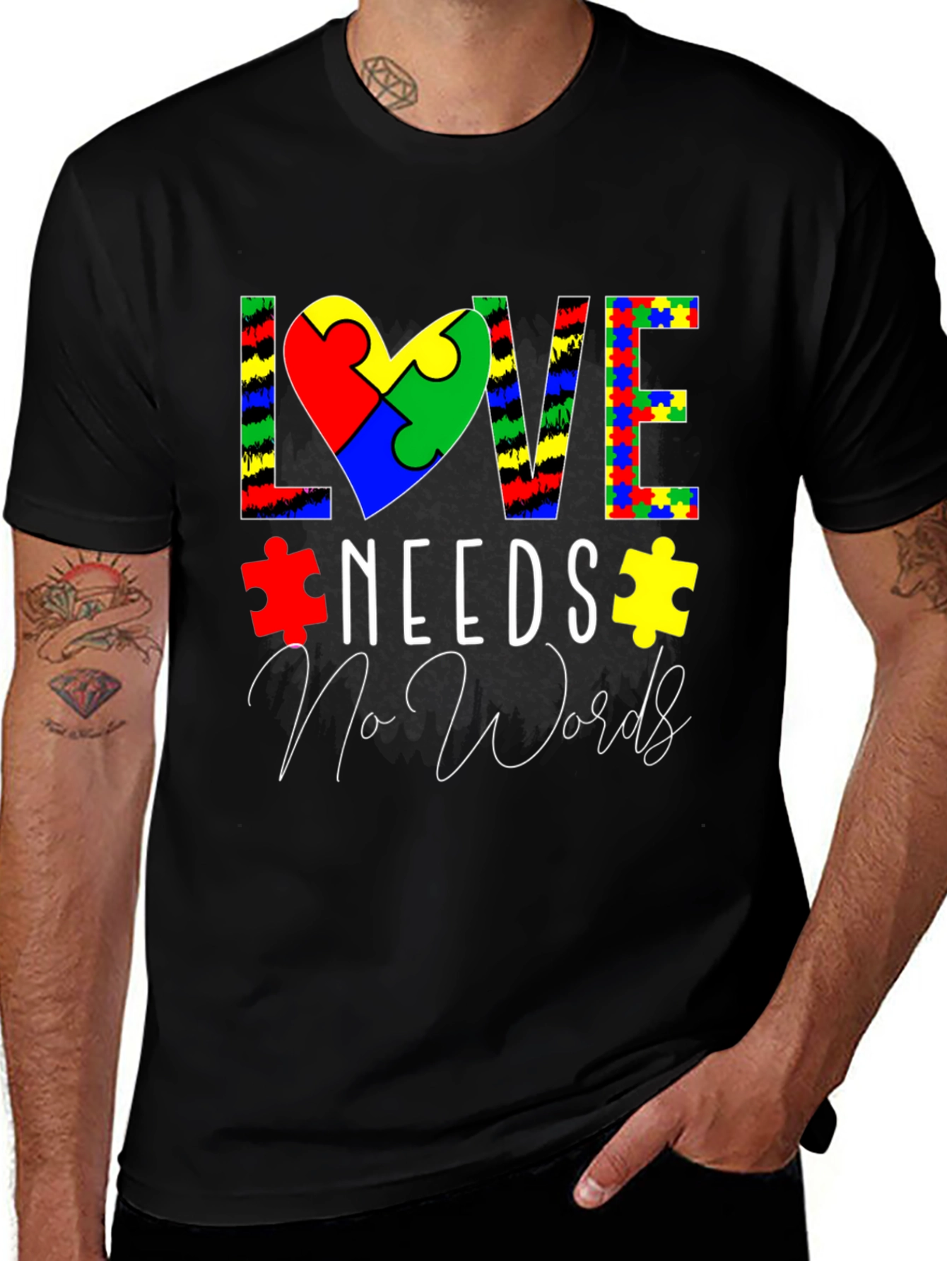 Autism Awareness Love Needs No Words T-Shirt