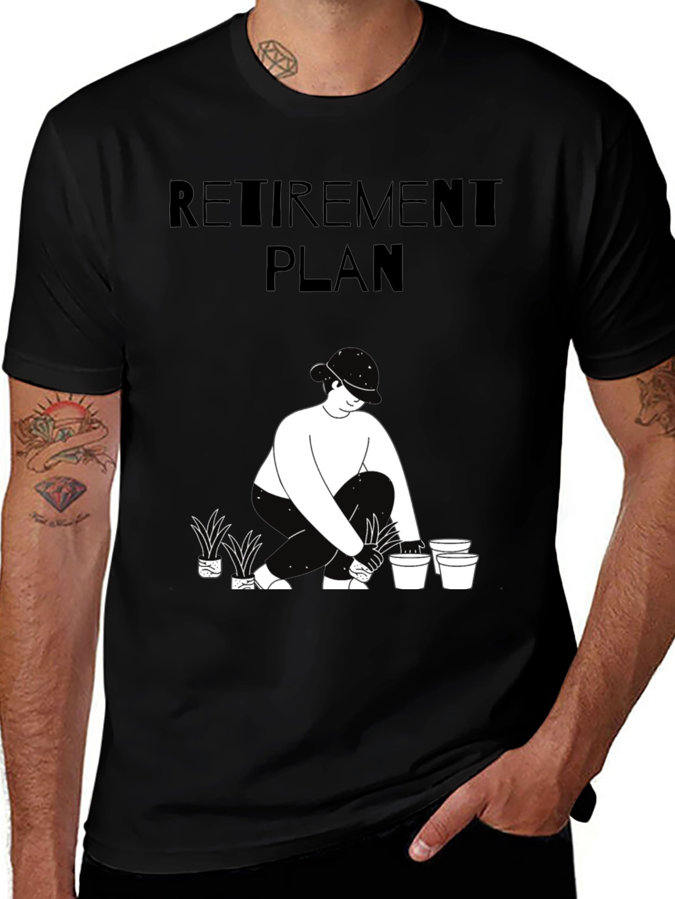 Variant 10 of Retirement Plan Gardening T-Shirt