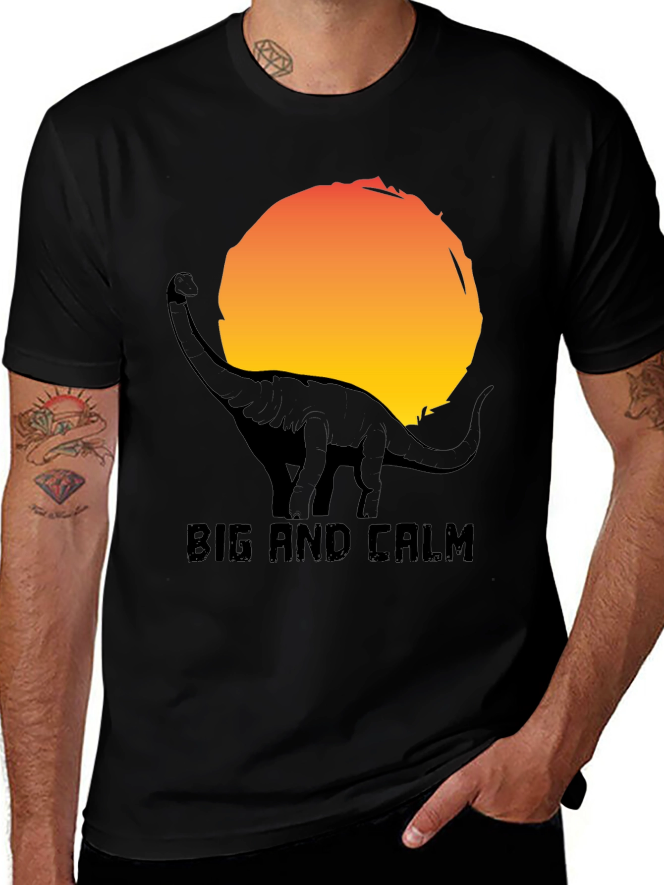 Variant 16 of Big and Calm Dinosaur Graphic Tee