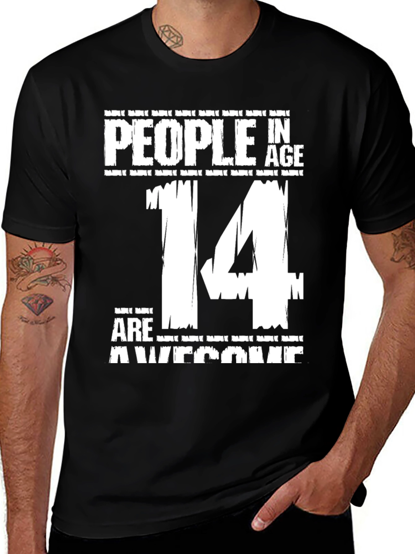 Variant 22 of People In Age 14 Are Awesome Graphic Tee