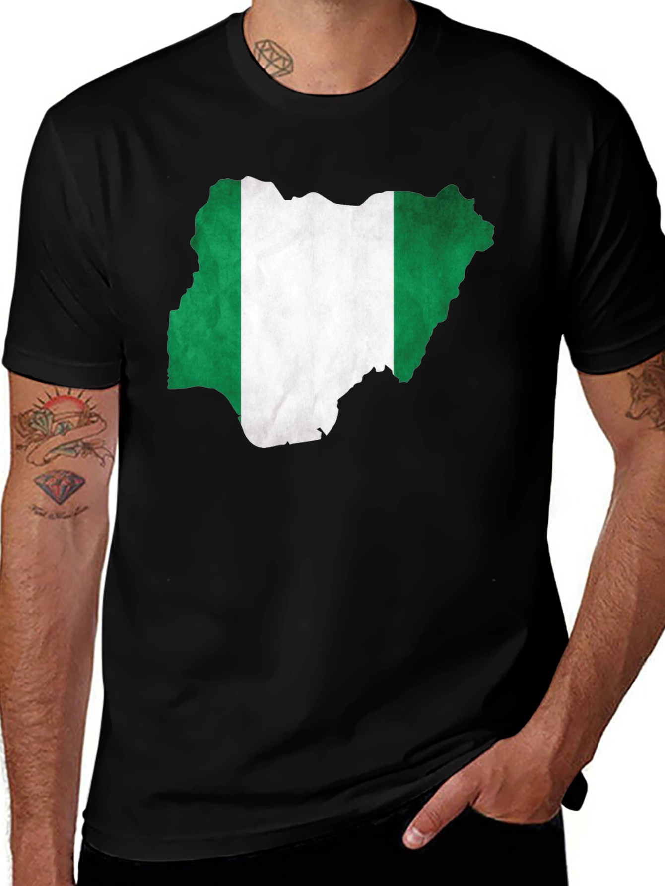 Nigeria Map Flag T-Shirt