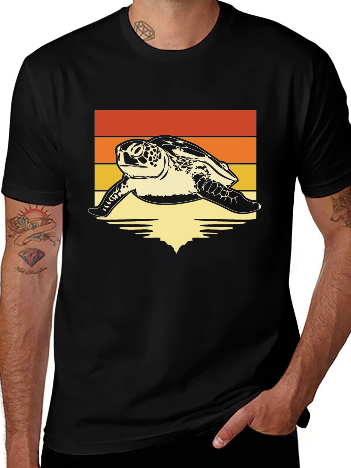 Variant 15 of Retro Sea Turtle T-Shirt - Vintage Style Ocean Tee