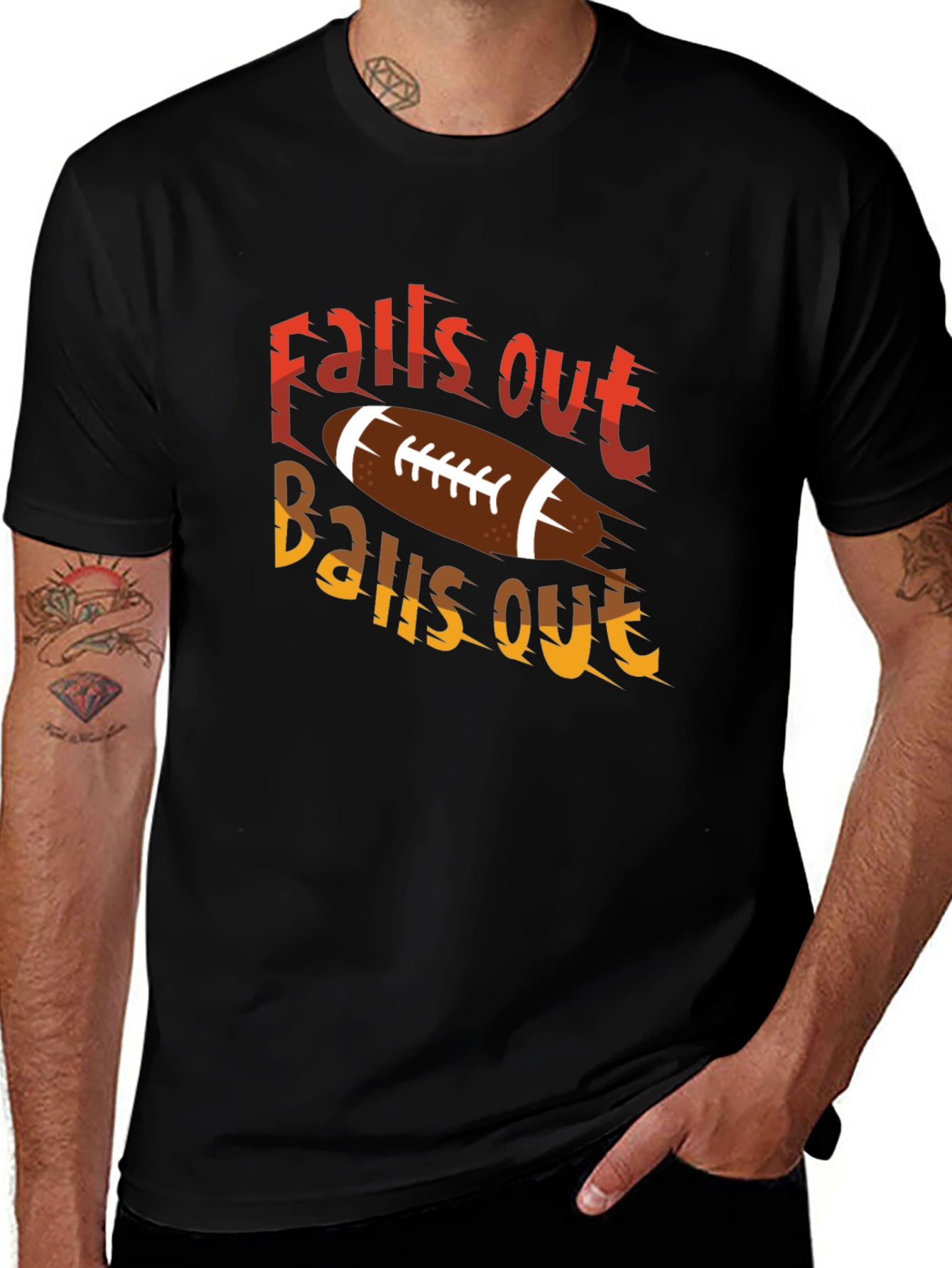 Falls Out Balls Out Football T-Shirt