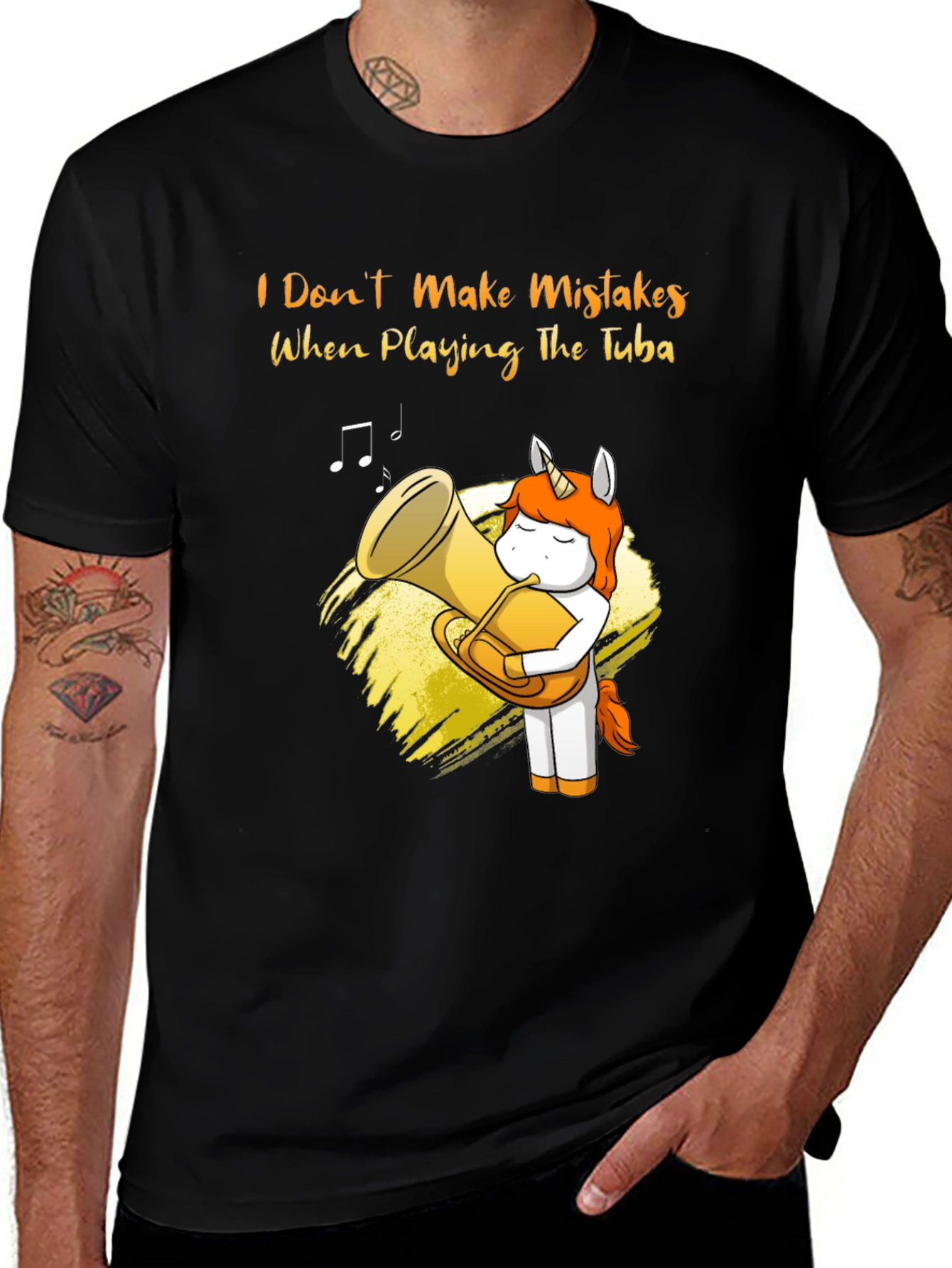Variant 11 of Unicorn Tuba Player Graphic Tee