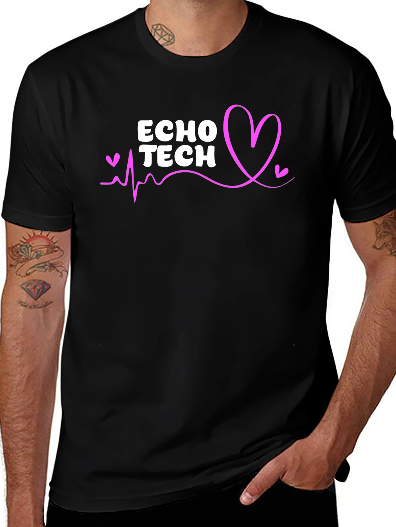 Echo Tech Heartbeat T-Shirt - Black