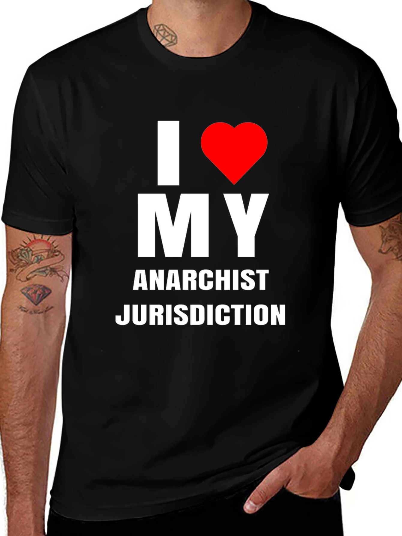 Variant 12 of I Heart My Anarchist Jurisdiction Black T-Shirt