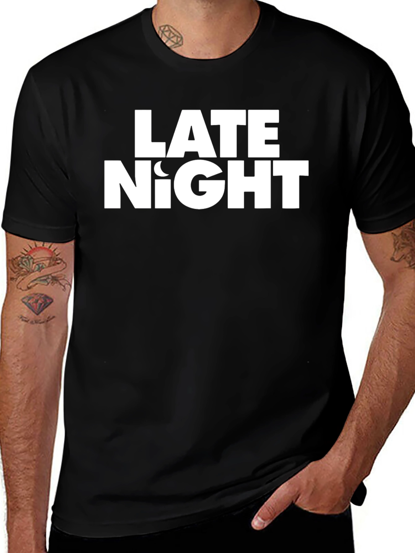 Variant 23 of Late Night Graphic Tee - Soft Cotton Crewneck T-Shirt