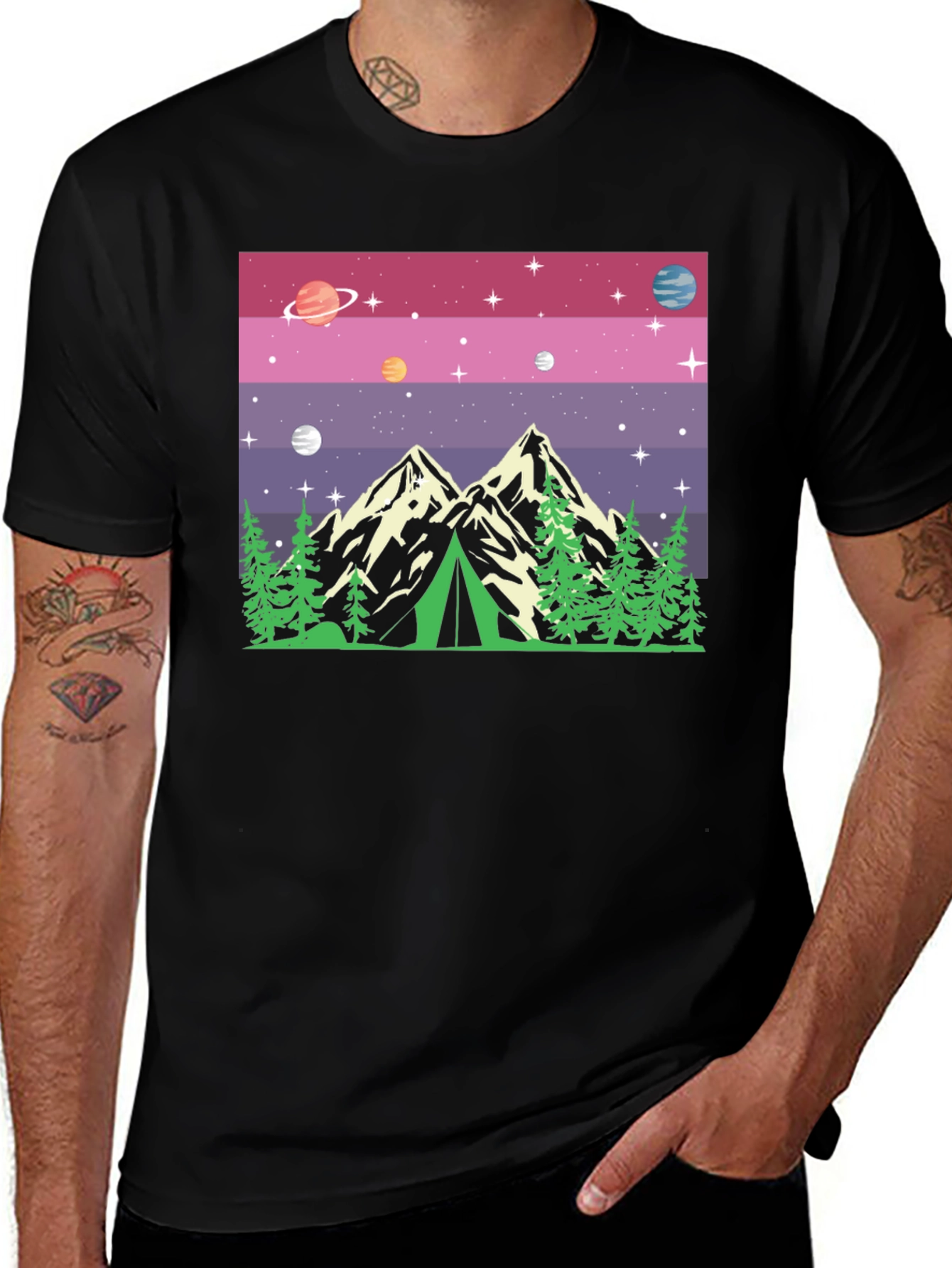 Variant 16 of Cosmic Camping Graphic T-Shirt