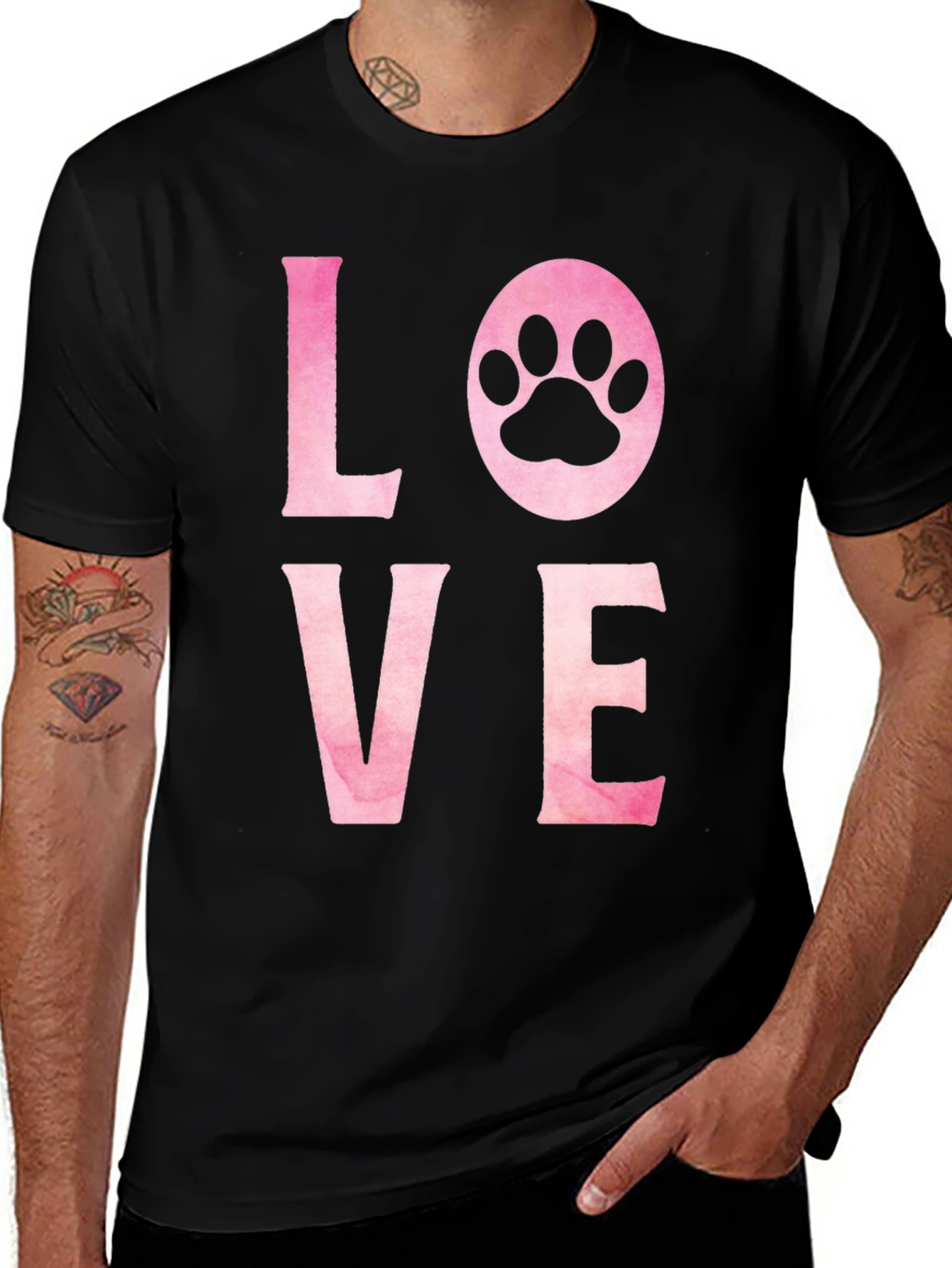 Variant 22 of Love Paw Print Graphic T-Shirt