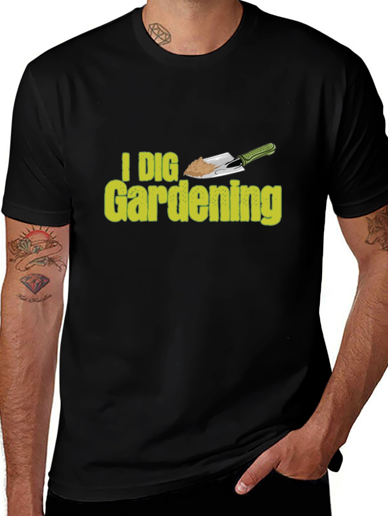 Variant 17 of I Dig Gardening Black T-Shirt