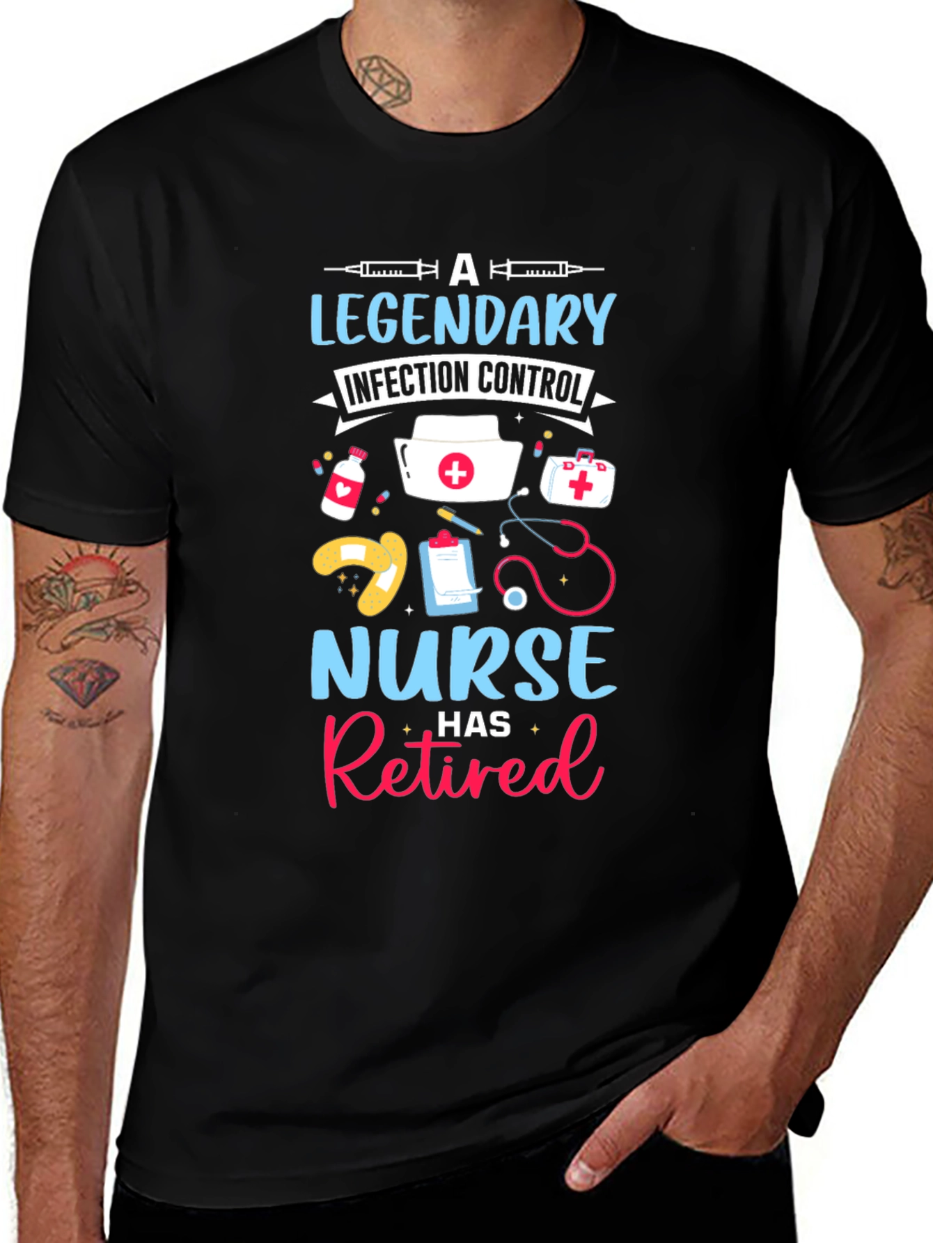 Variant 13 of Retired Nurse Infection Control T-Shirt