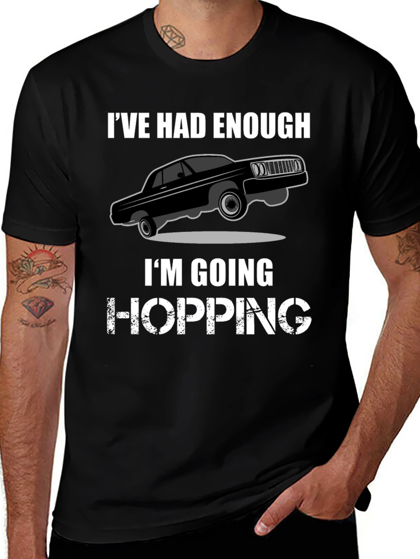 Variant 9 of I've Had Enough Hopping T-Shirt - Black Graphic Tee