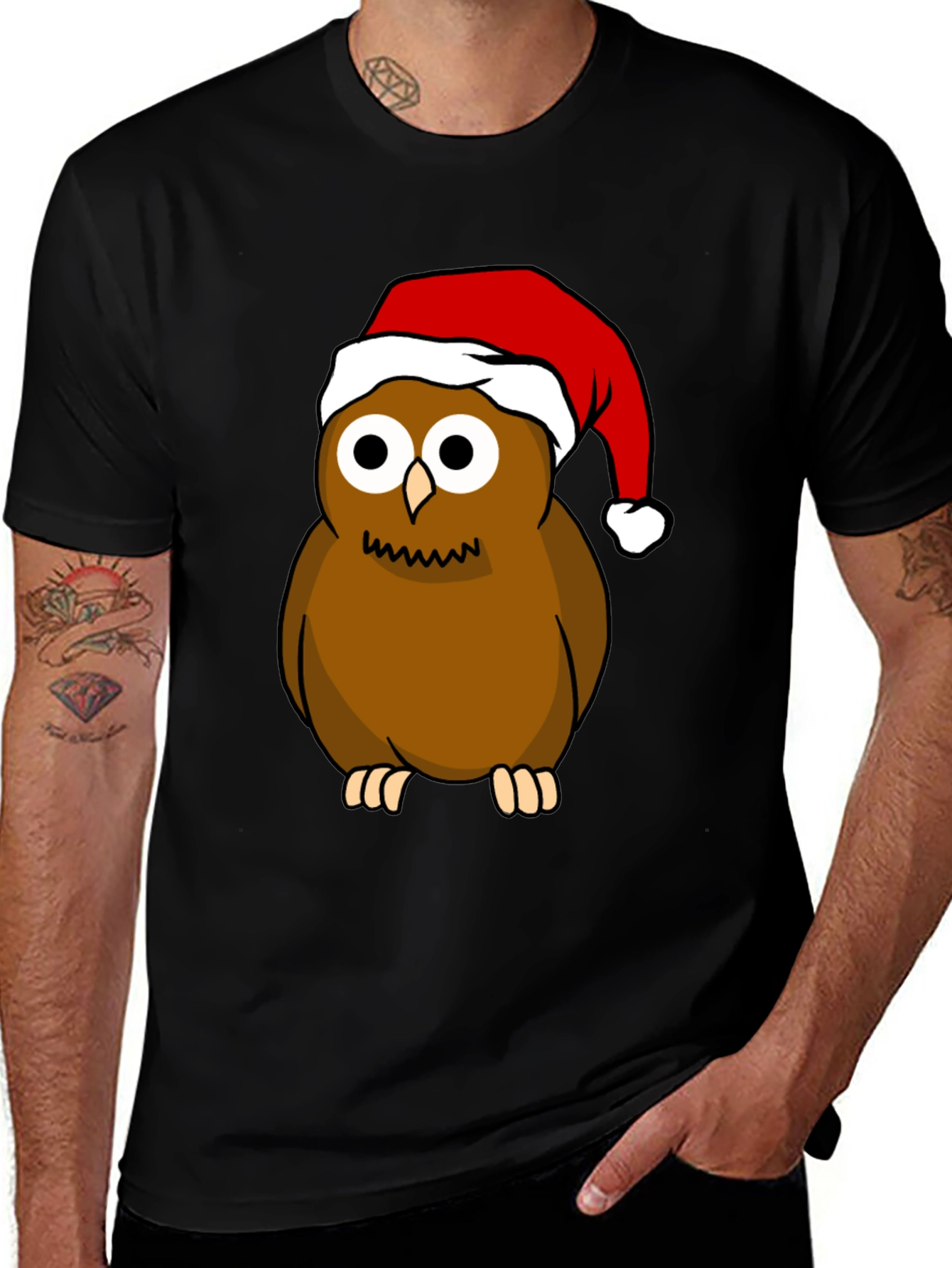 Variant 2 of Festive Owl T-Shirt: Holiday Edition