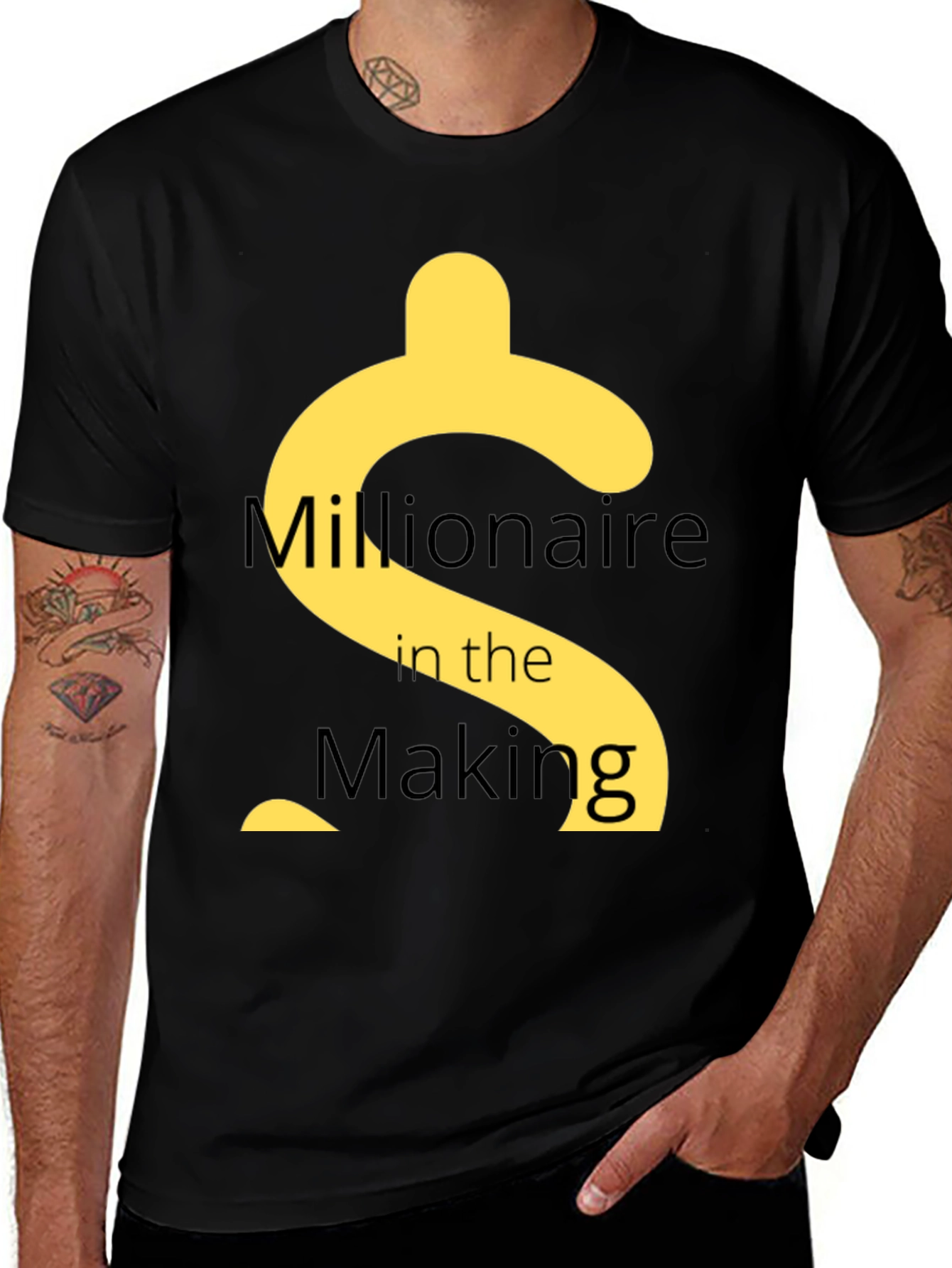 Variant 18 of Millionaire in the Making Black T-Shirt