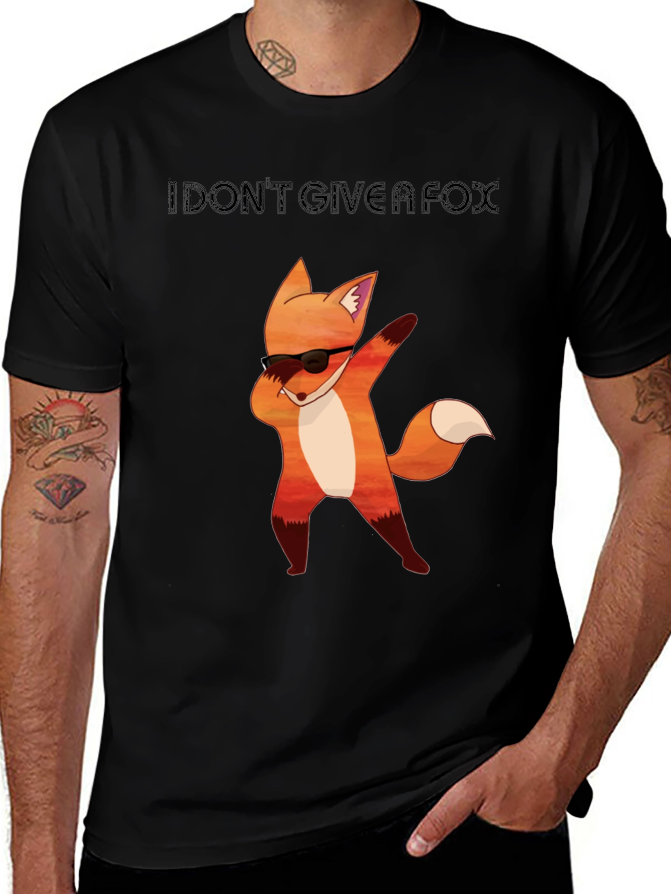 Variant 13 of I Don't Give a Fox T-Shirt - Dabbing Fox Tee