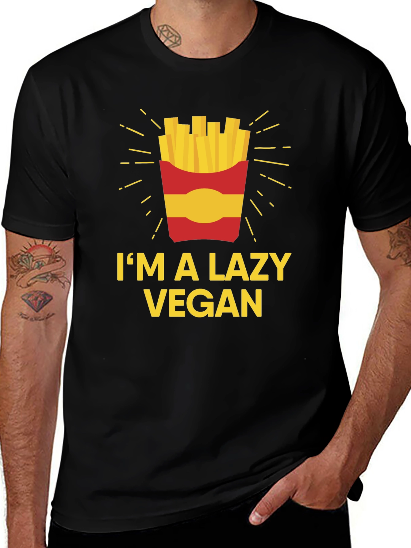 Variant 8 of I'm A Lazy Vegan Funny T-Shirt