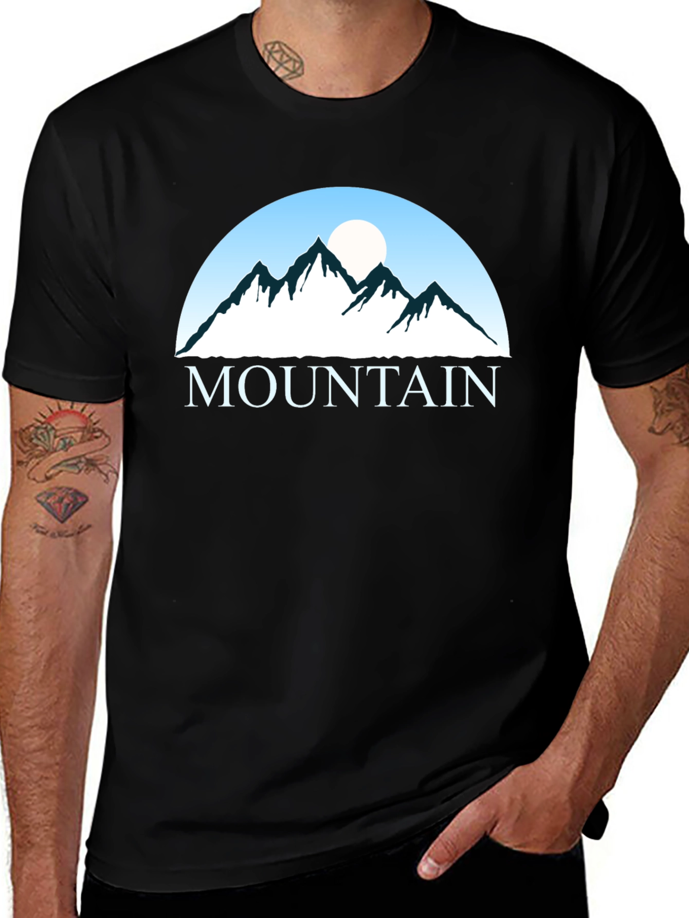 Variant 28 of Mountain Graphic T-Shirt - Black