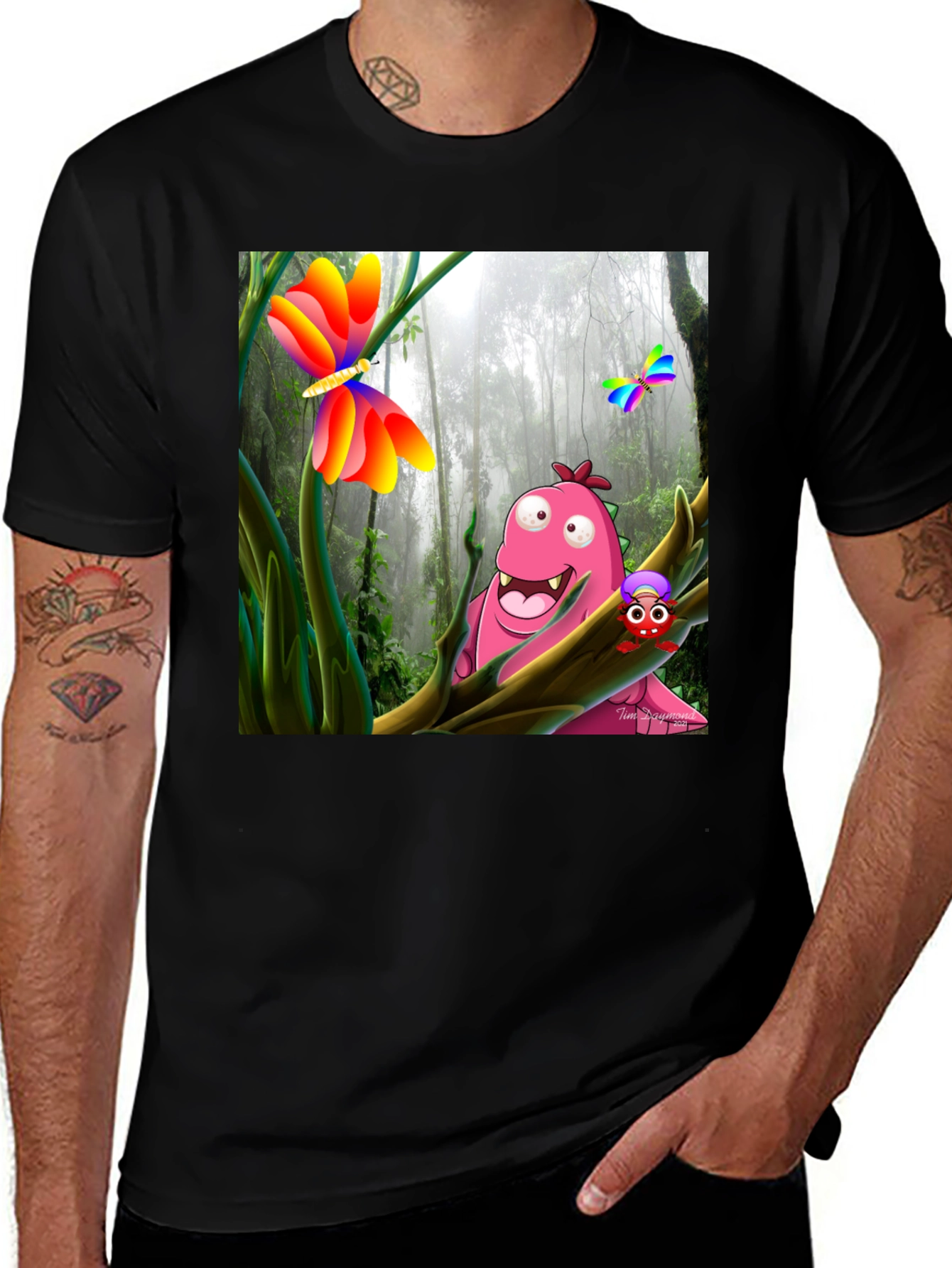 Variant 4 of Cartoon Forest T-Shirt