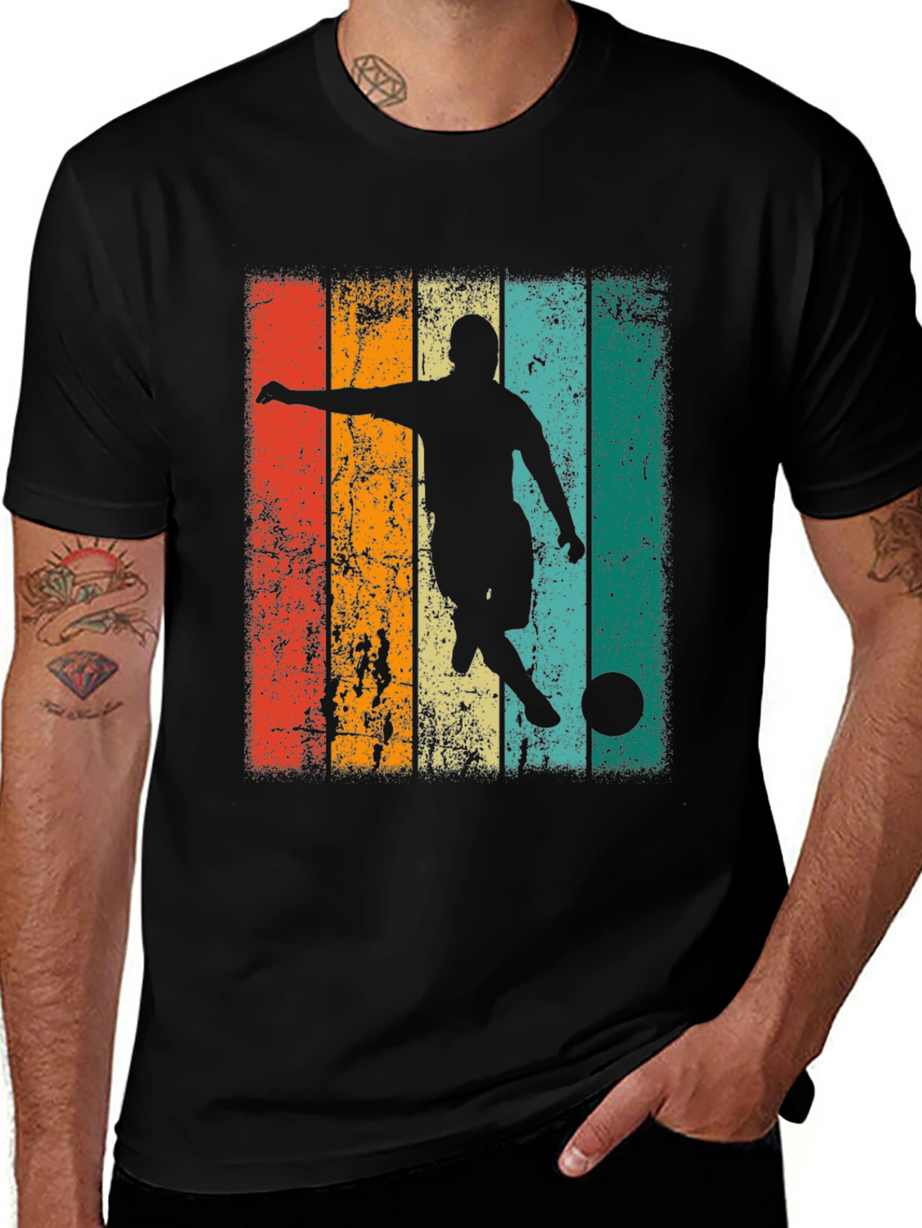 Variant 28 of Retro Soccer Player Graphic Tee - Vintage Style