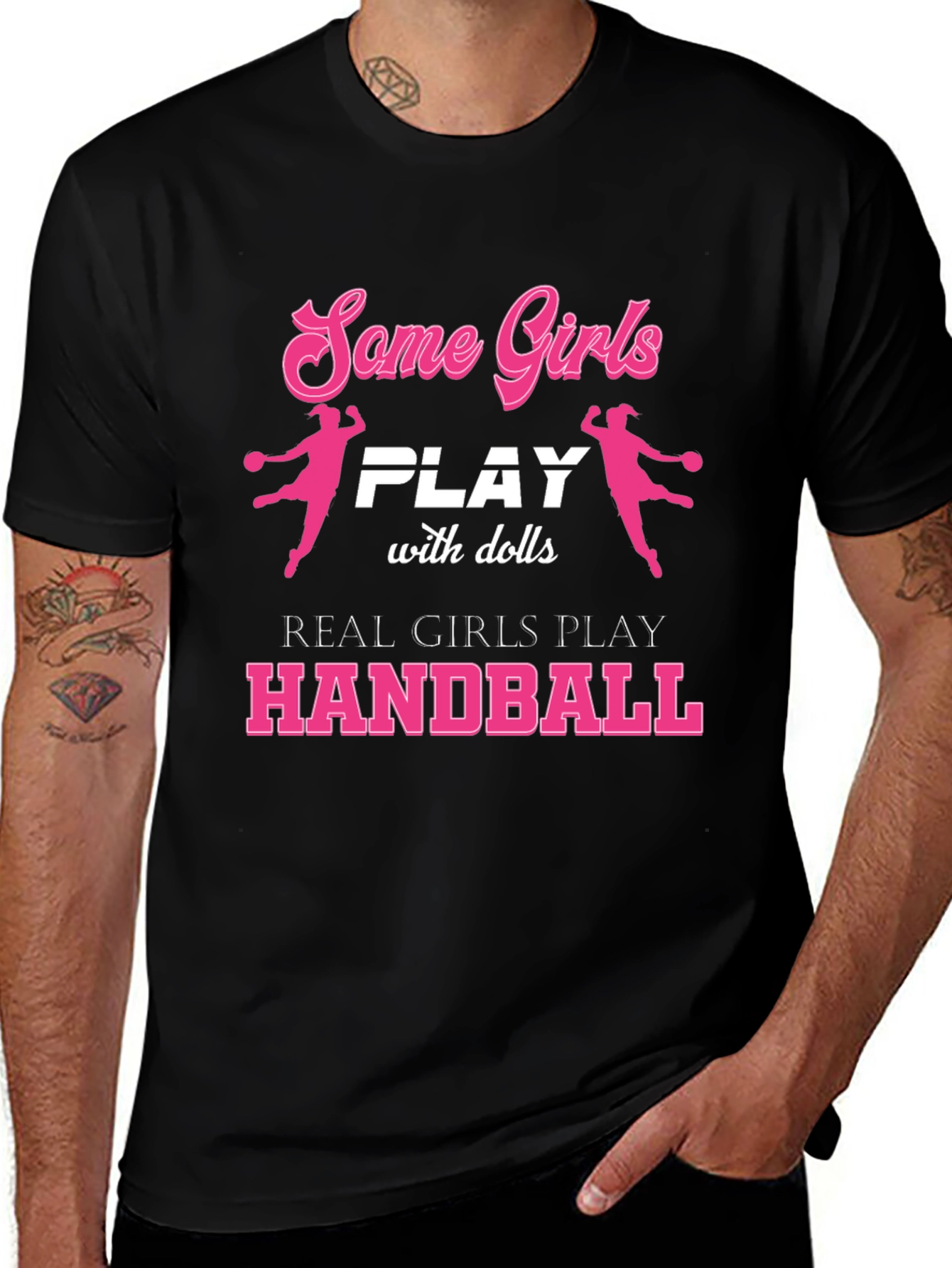 Variant 29 of Handball Player Girls T-Shirt - Funny Sport Tee