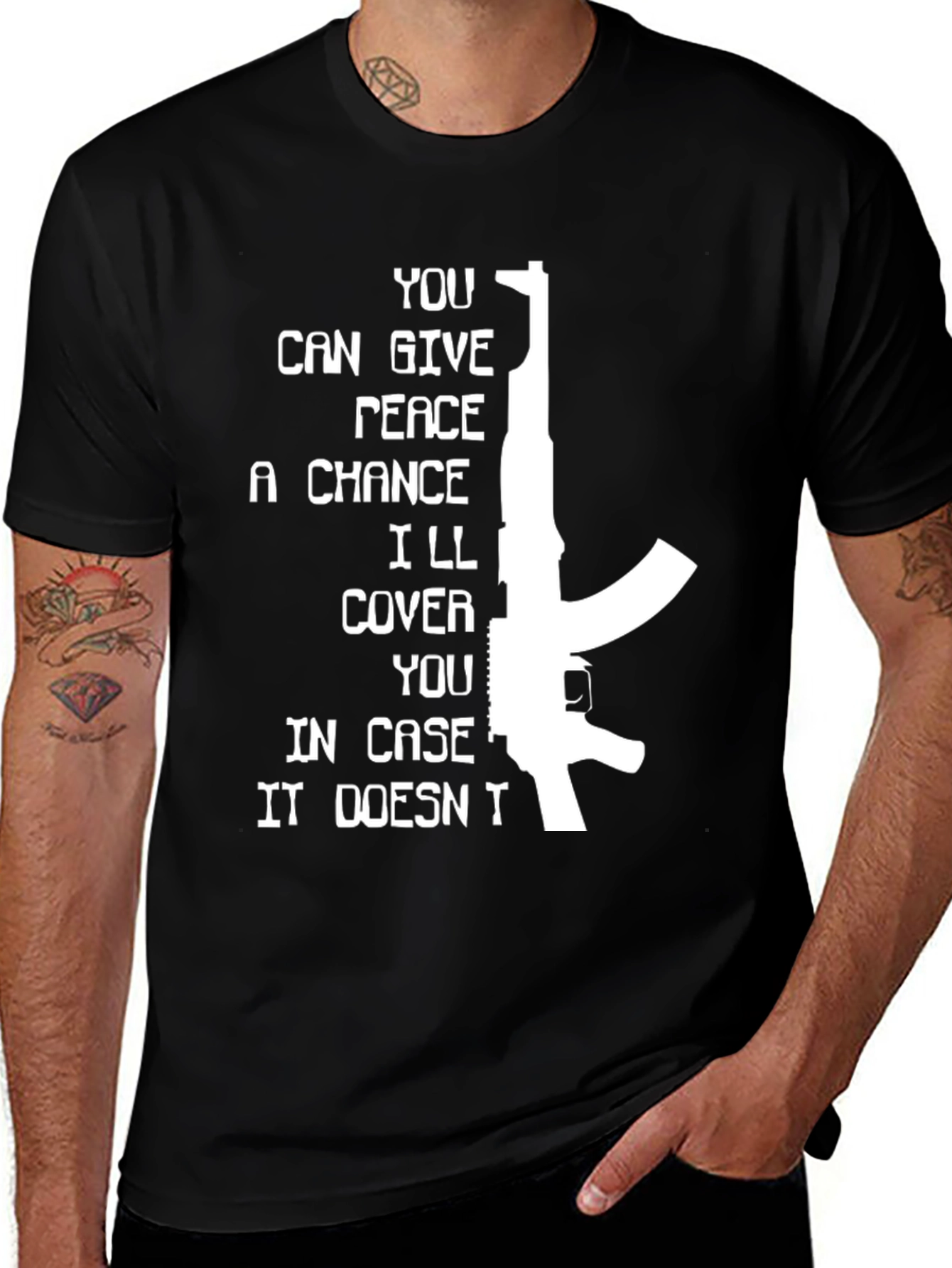 Variant 10 of Give Peace a Chance Men's Graphic T-Shirt