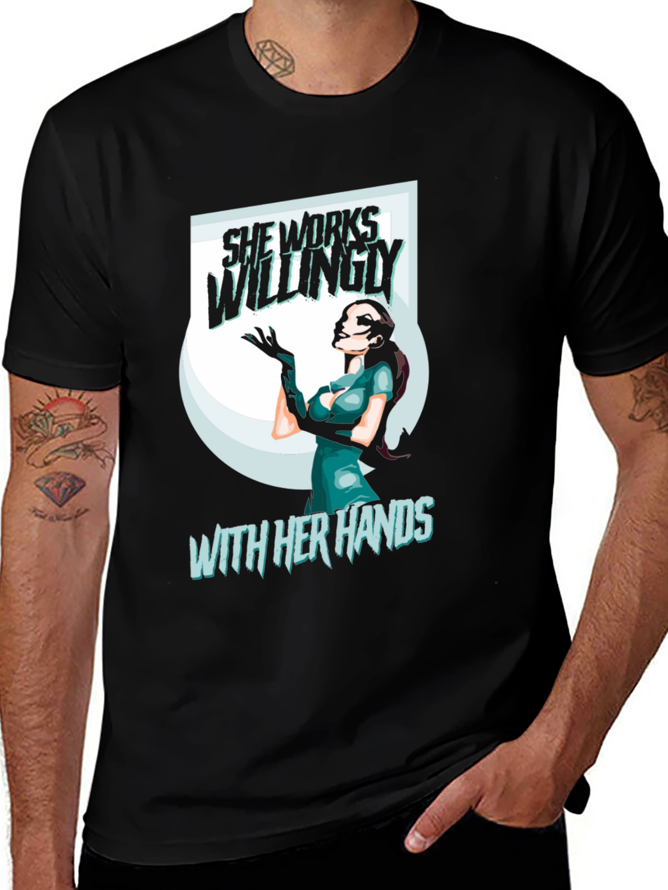 Variant 2 of She Works Willingly T-Shirt