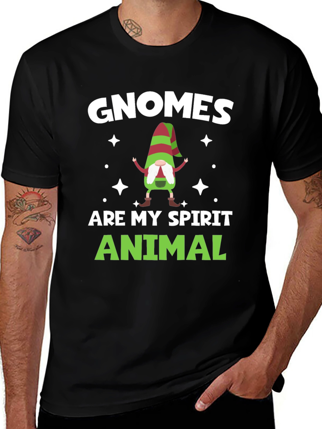 Variant 19 of Gnomes Are My Spirit Animal Black T-Shirt