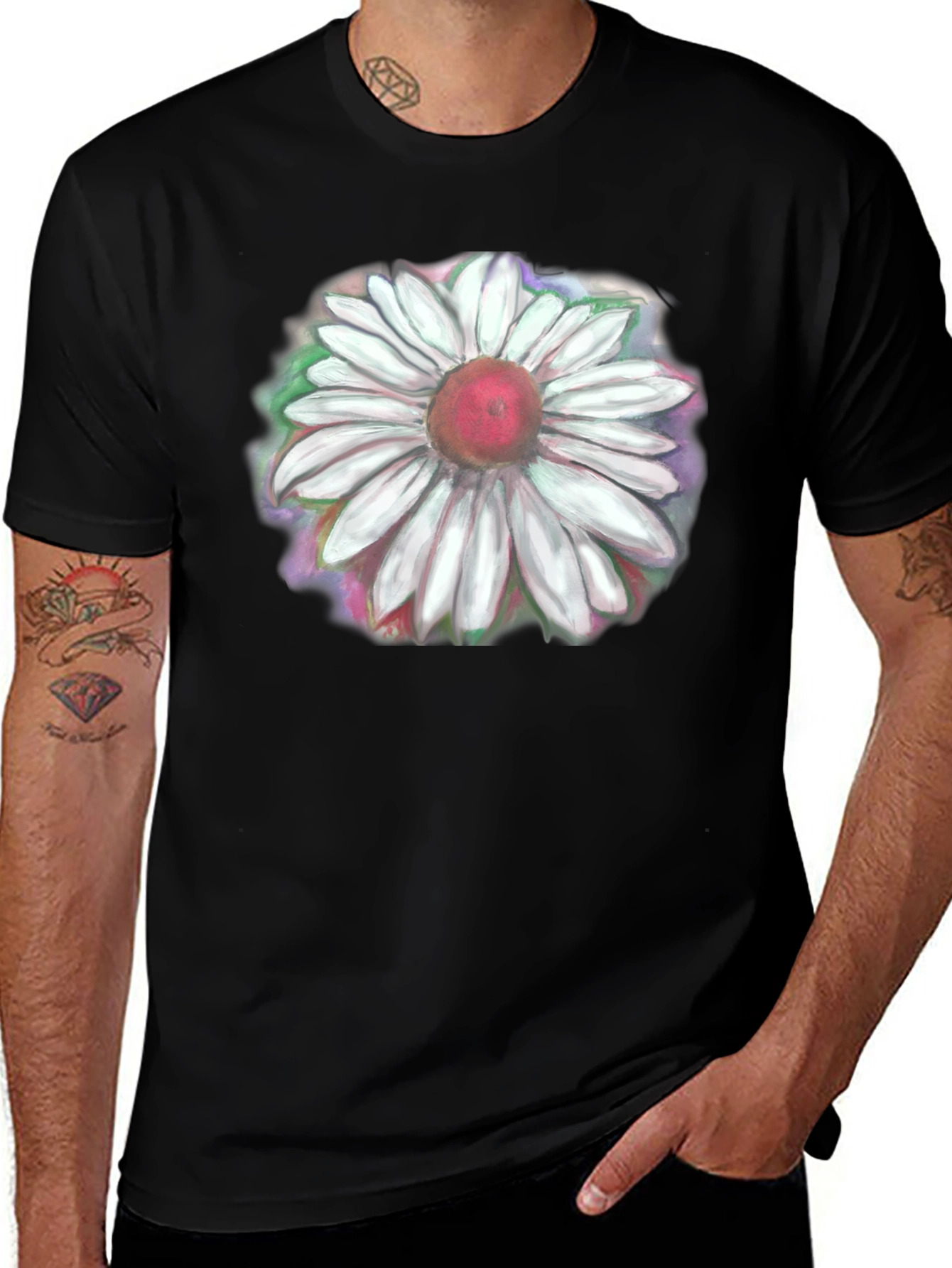 Variant 21 of Floral Graphic Print Crew Neck T-Shirt