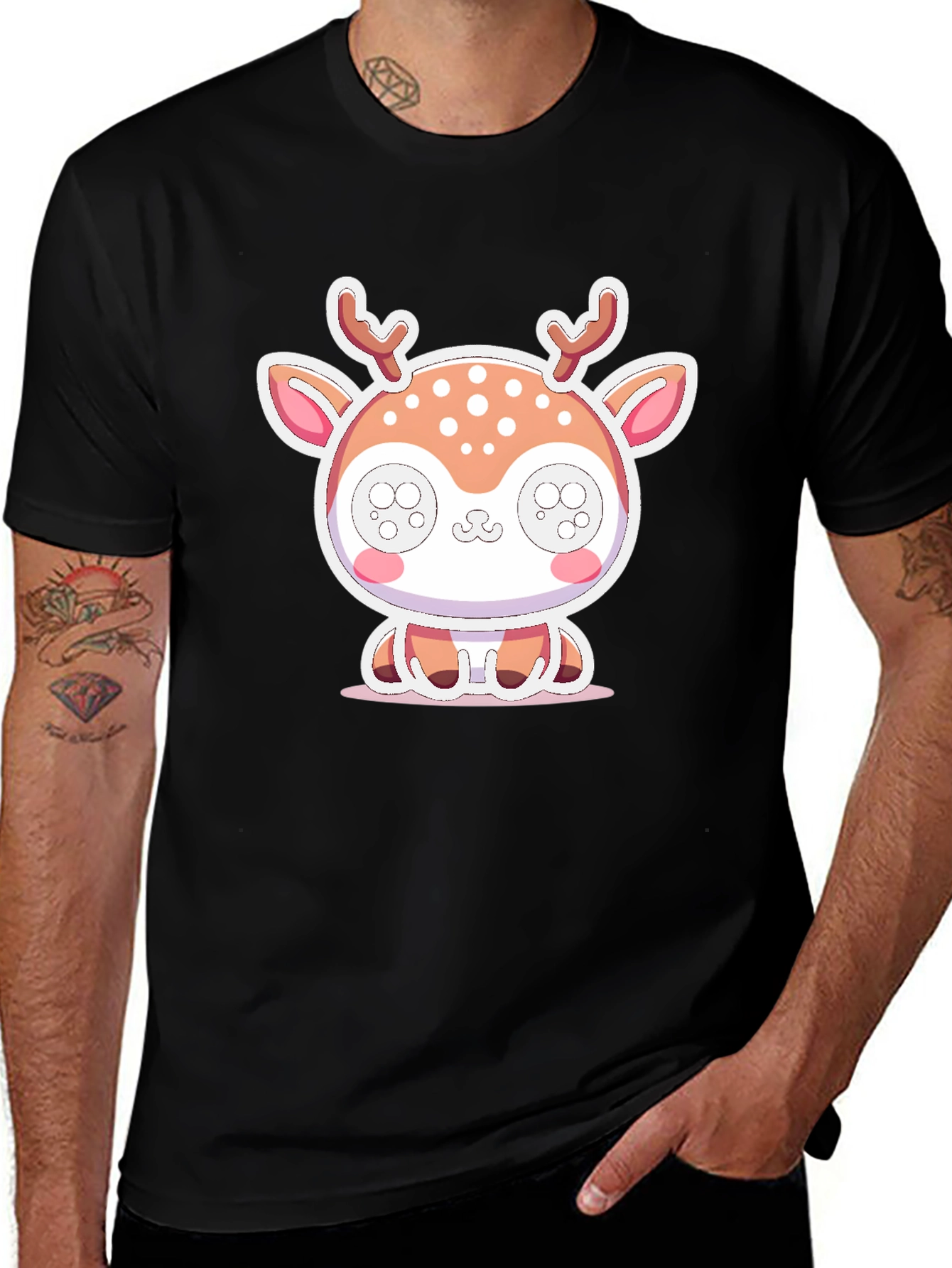 Variant 5 of Cute Cartoon Deer Graphic T-Shirt