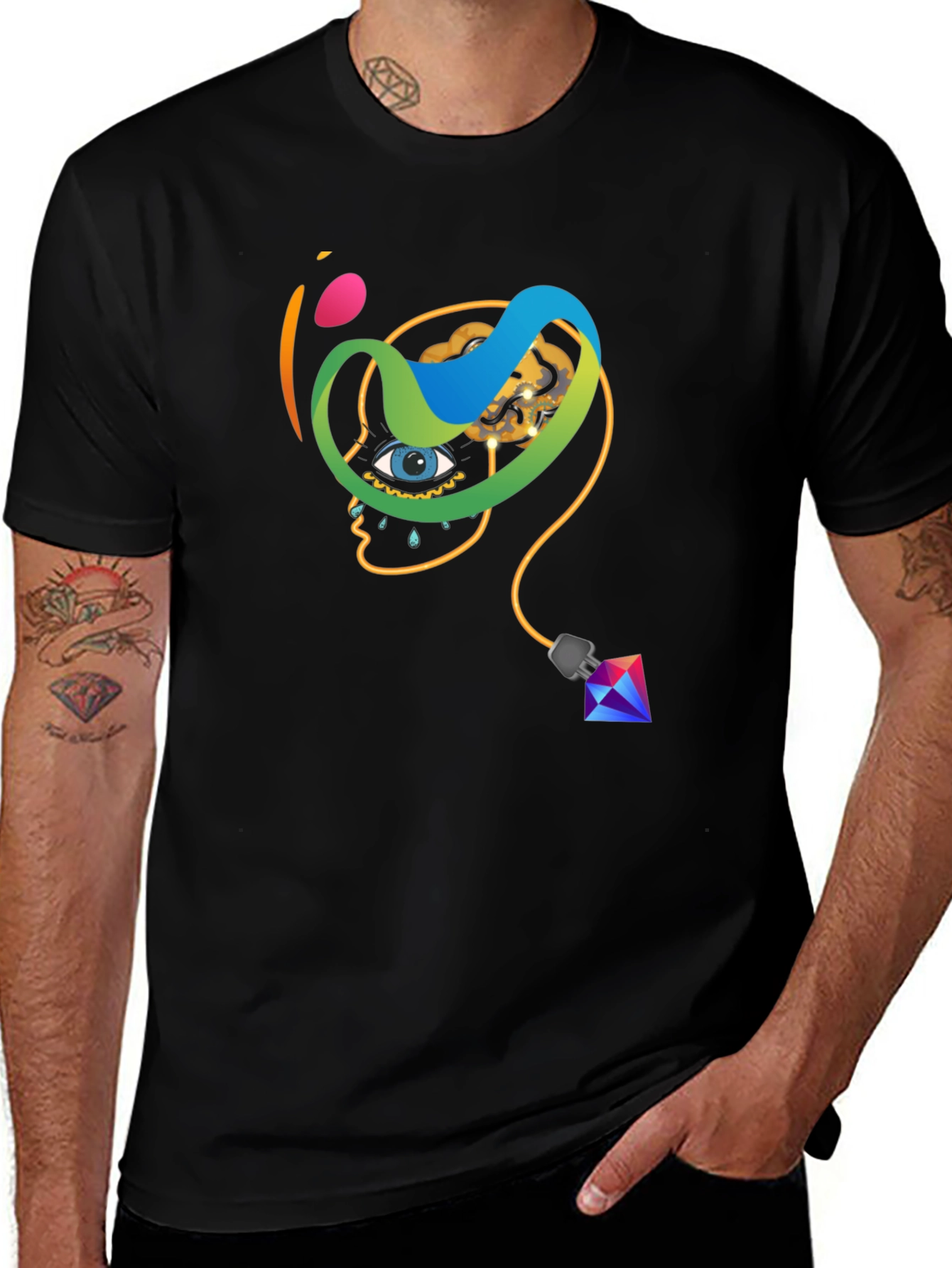 Variant 20 of Mind Plug T-Shirt - Stylish Brain Connection Tee