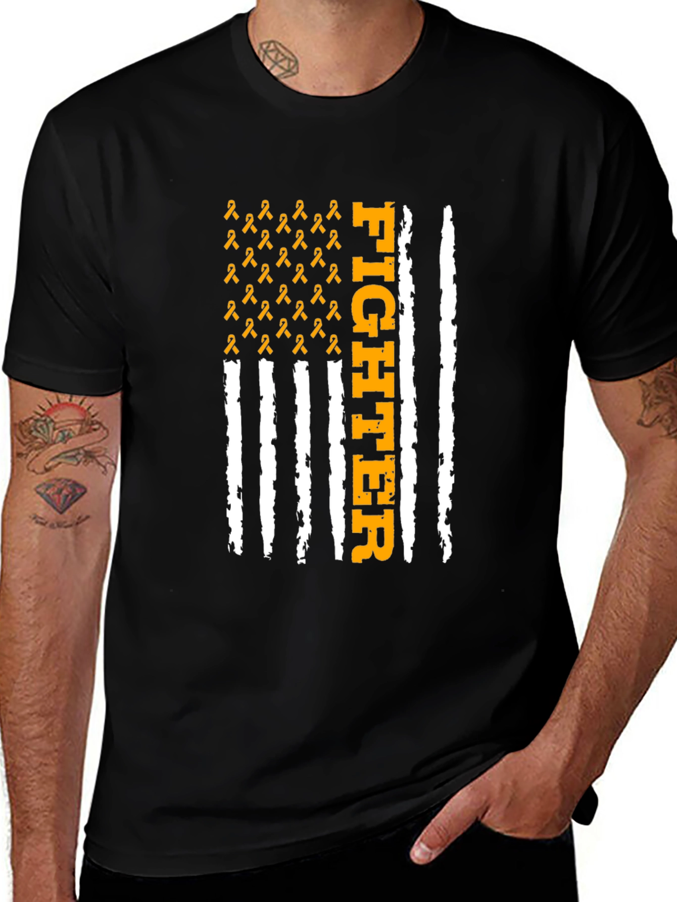 Variant 2 of Fighter Ribbon Flag T-Shirt