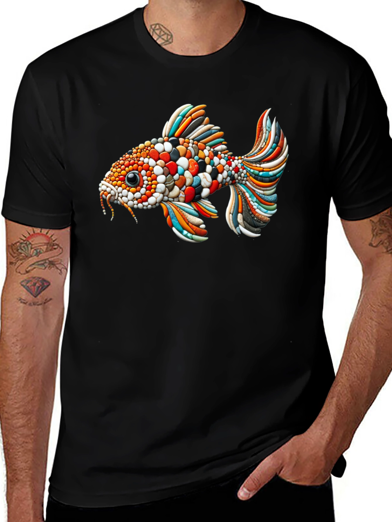 Variant 27 of Koi Fish Graphic T-Shirt - Unique Artistic Design